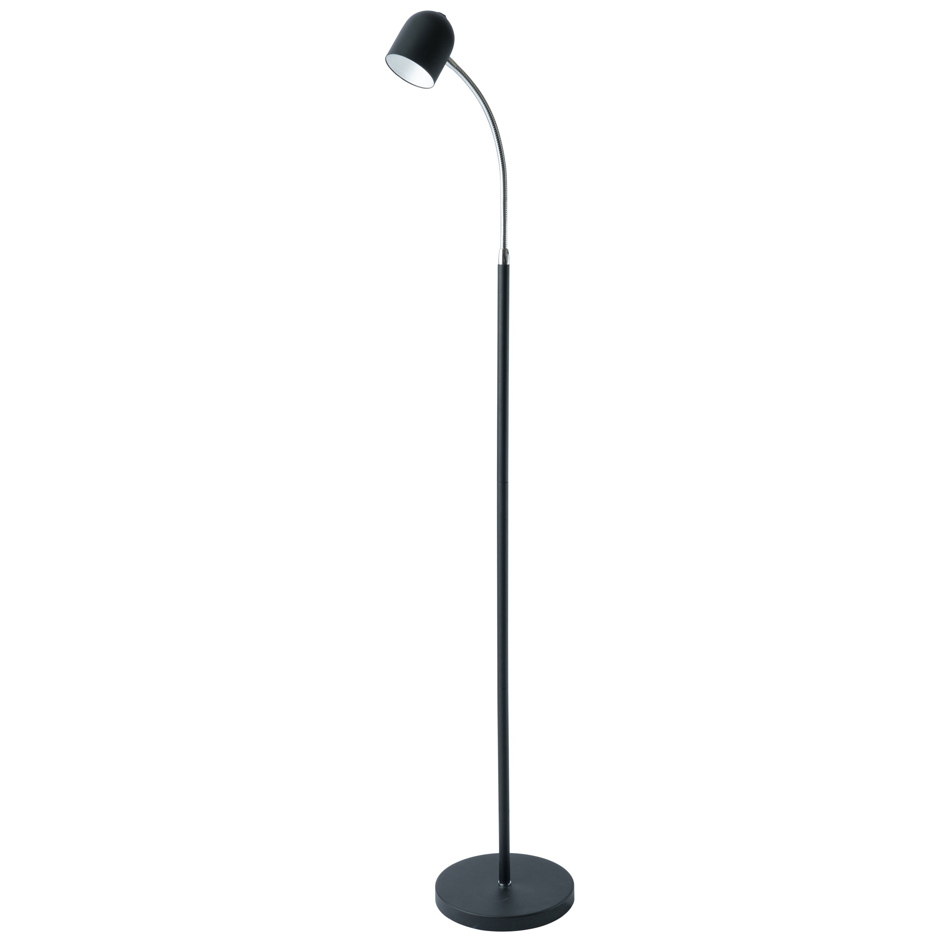 Dainolite Contemporary - 123LEDF-BK - 5 Watt LED Floor Lamp, Satin Black Finish - Black