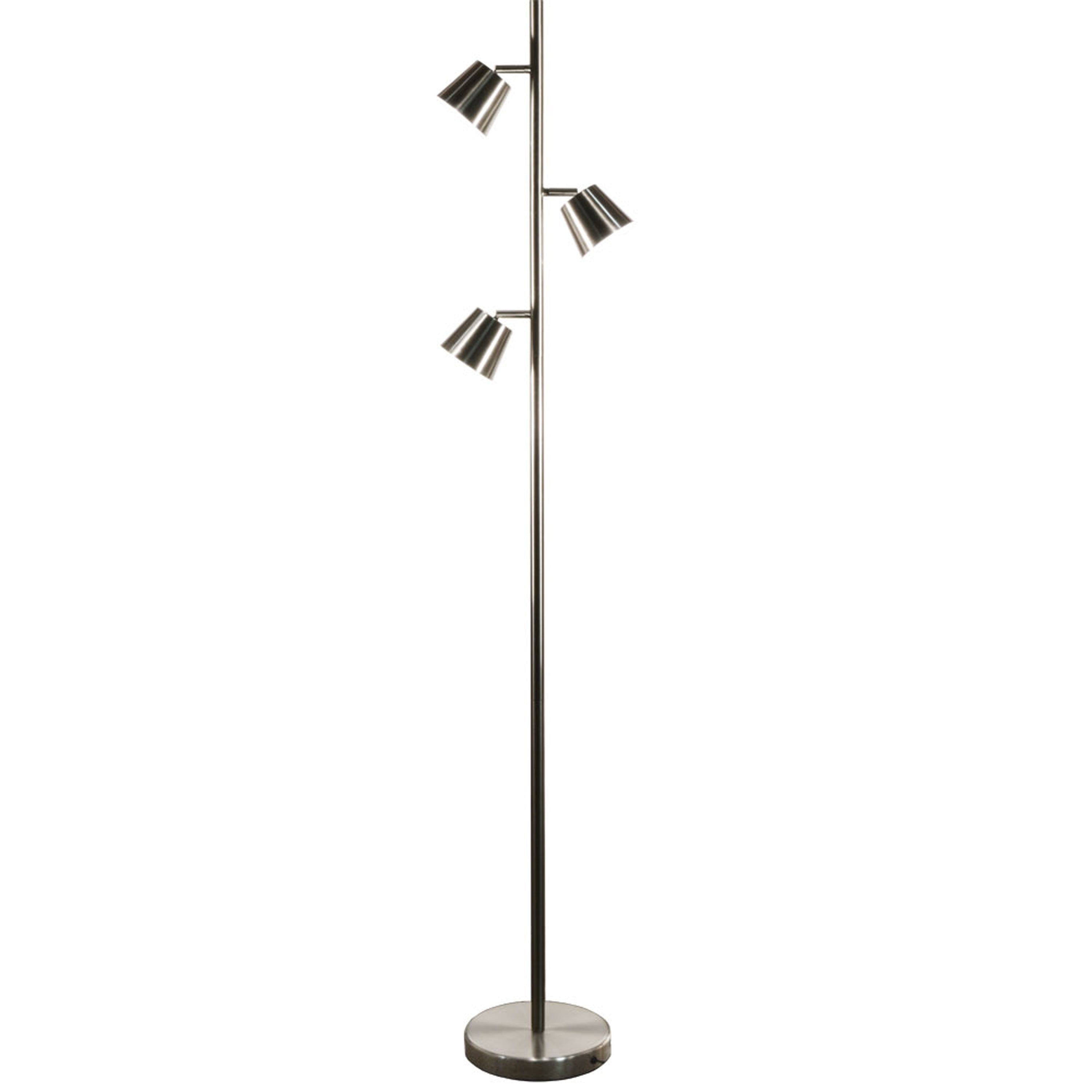 Dainolite Modern - 625LEDF-SC - 3 Light LED Floor Lamp, Satin Chrome Finish - Satin Chrome