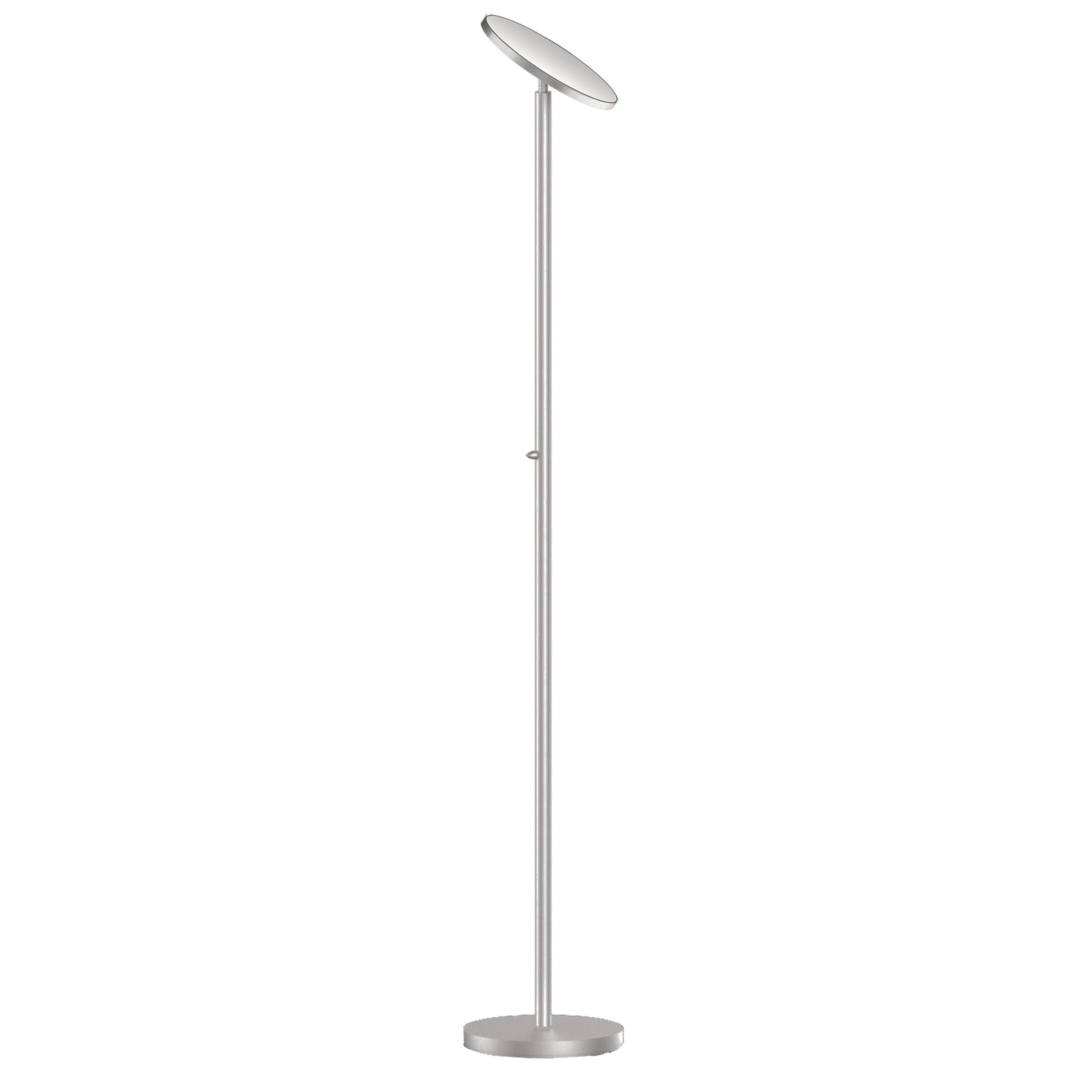 Dainolite Modern - 701LEDF-SN - LED Torchier, Satin Nickel Finish - Satin Chrome