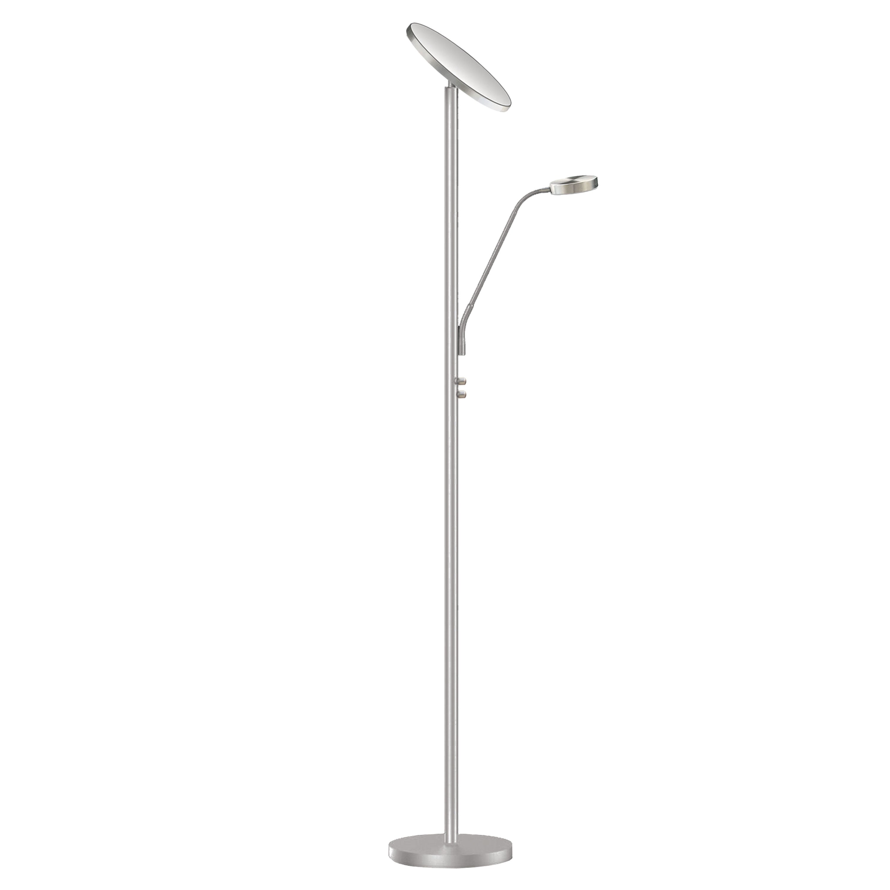 Dainolite Modern - 801LEDF-SN - Mother and Son LED Floor Lamp, Satin Nickel Finish - Satin Chrome