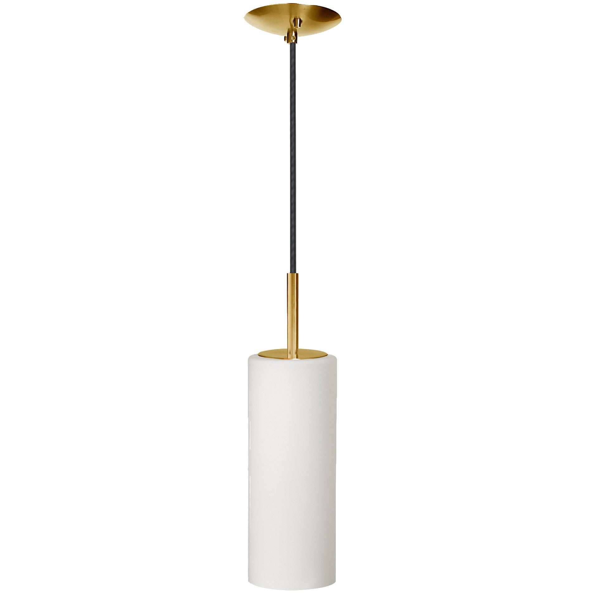 Dainolite Paza - 83202-AGB-WH - 1 Light Pendant, Aged Brass with White Glass - White