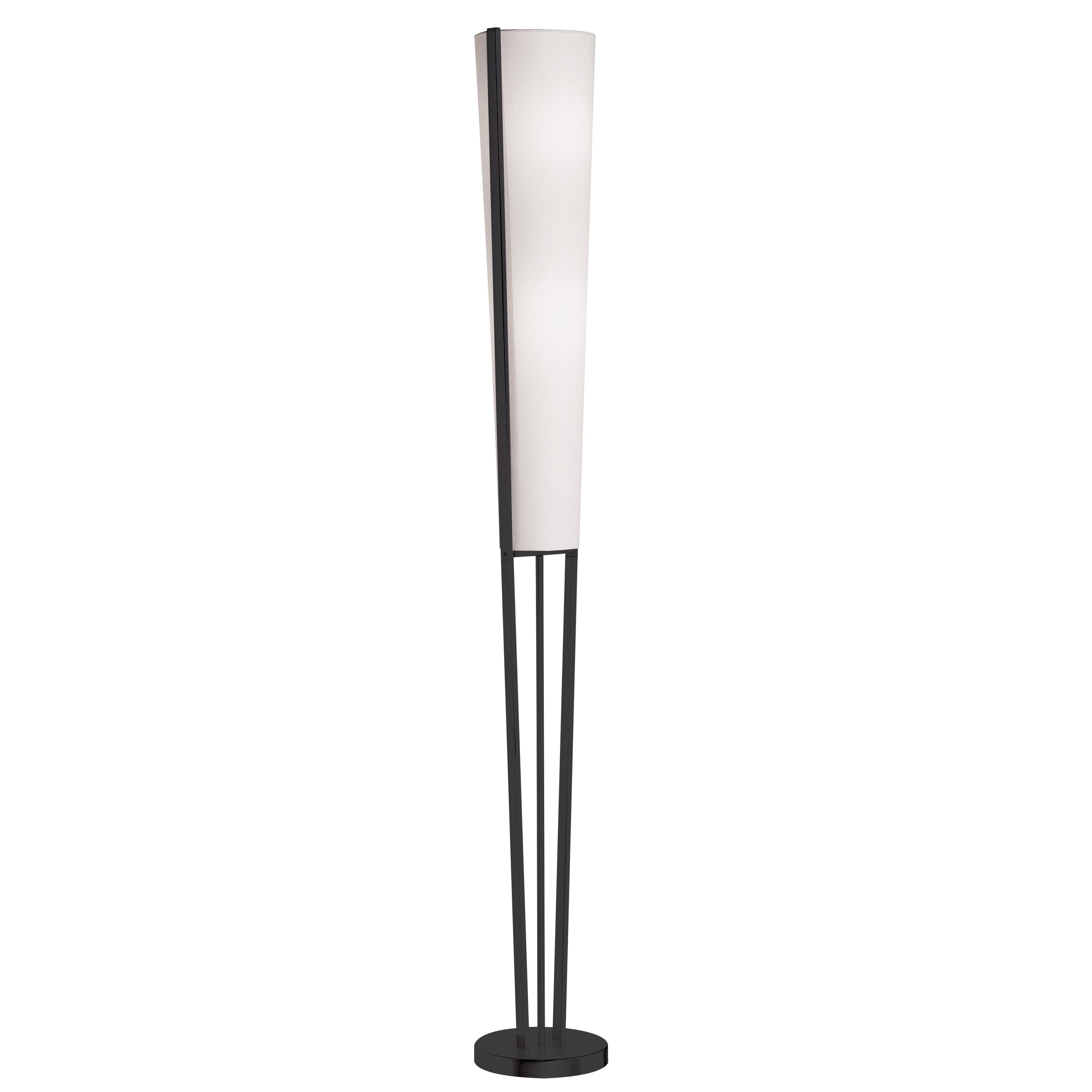 Dainolite Emotions - 83323F-MB - 2 Light Floor Lamp, Matte Black with White Shade - Black