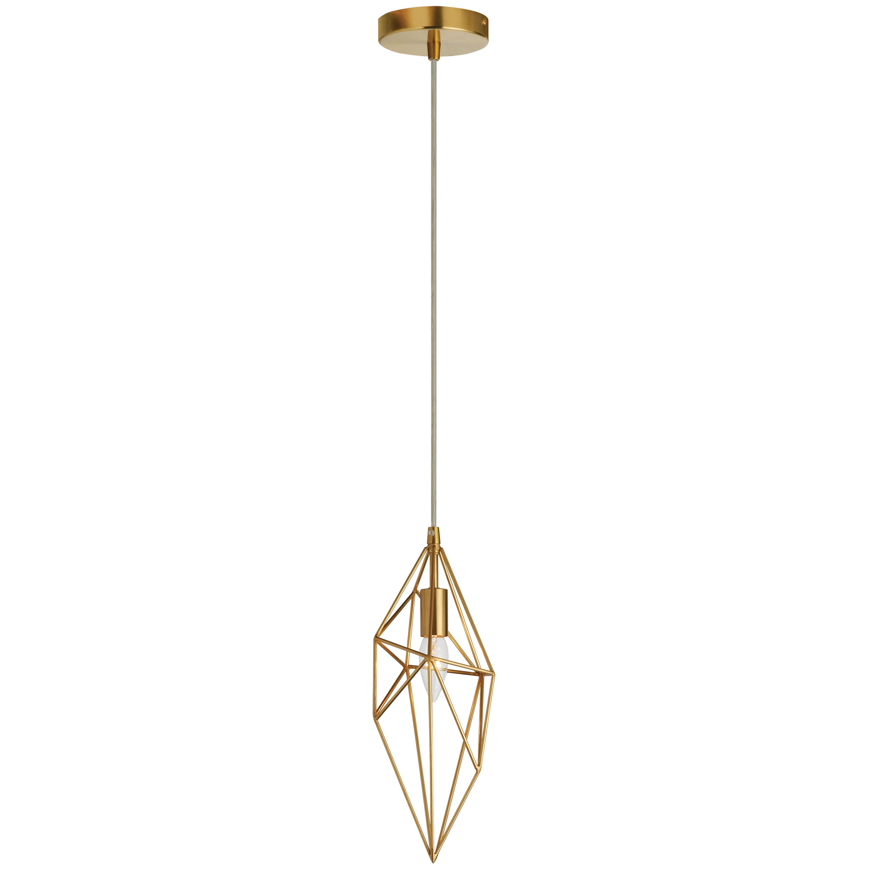 Dainolite Contemporary - 918-1P-AGB - 1 Light Pendant, Aged Brass Finish - Aged Brass