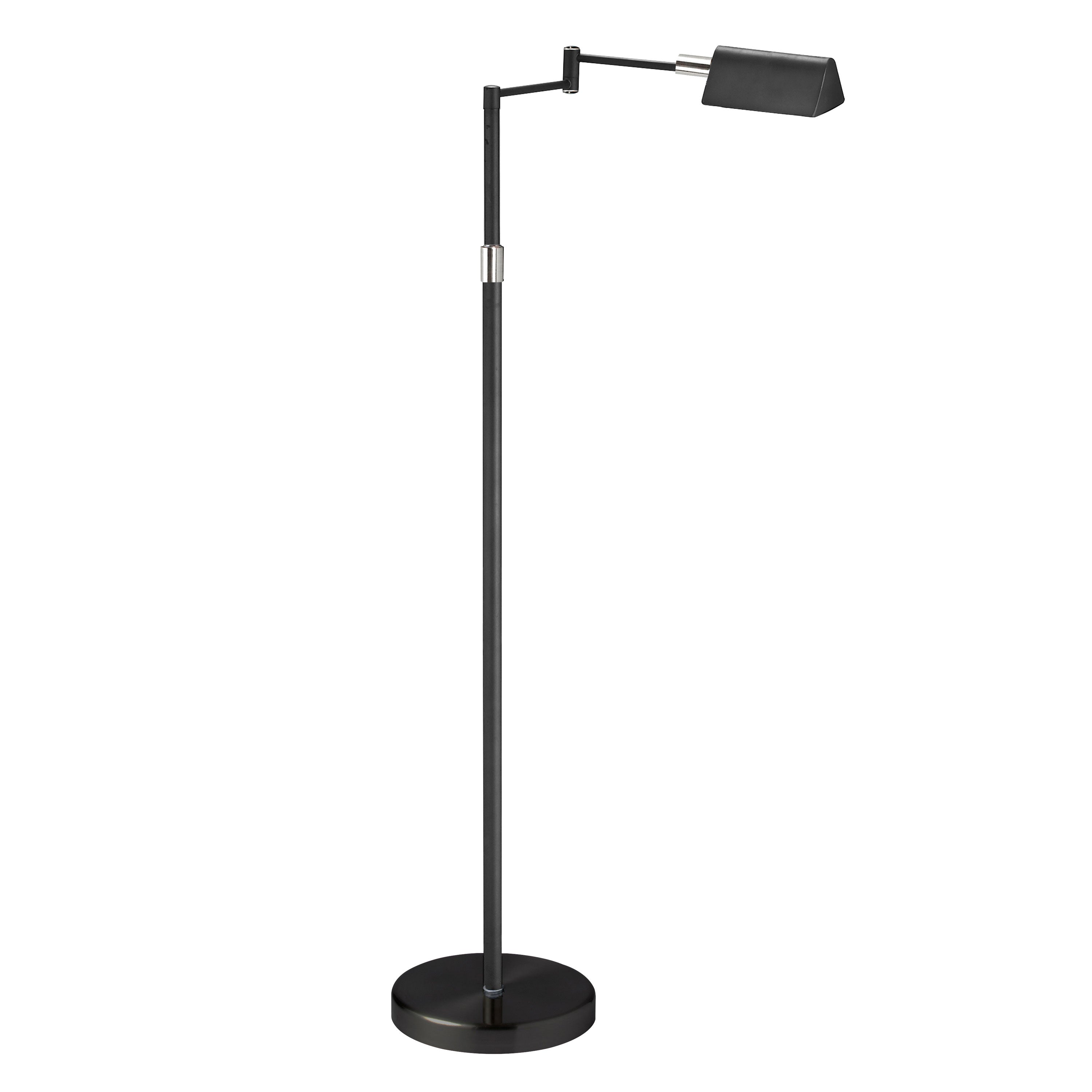 Dainolite Contemporary - 9257LEDF-BK - 9W LED Swing Arm Floor Lamp, Black Finish - Black