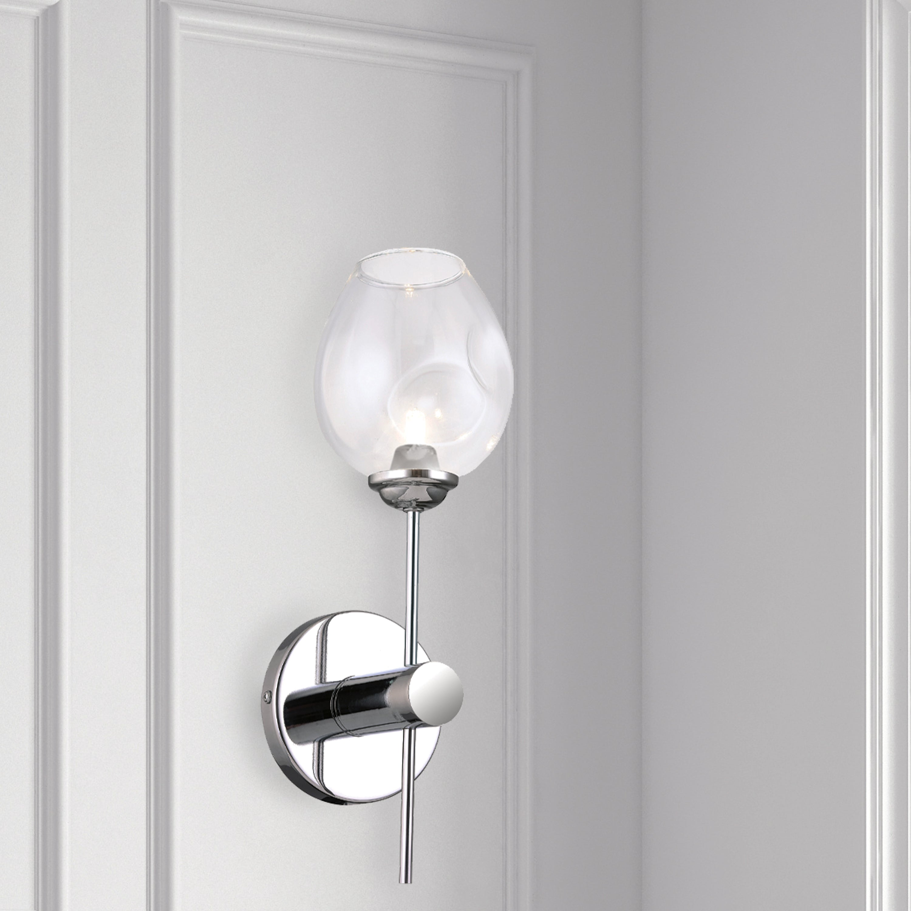 Dainolite Abii - ABI-141W-PC - 1 Light Wall Sconce, Polished Chrome with Clear Glass - Polished Chrome