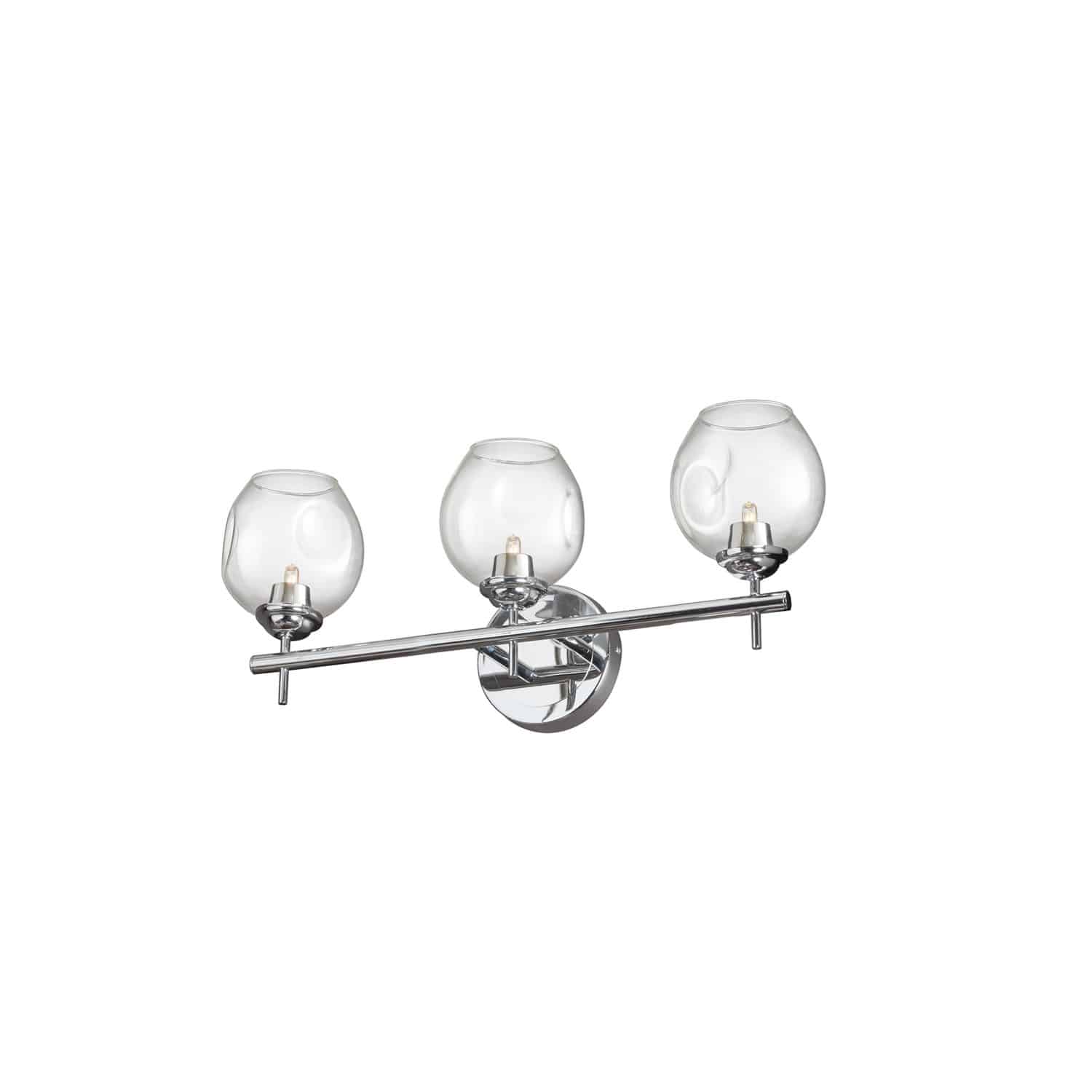 Dainolite Abii - ABI-203W-PC - 3 Light Vanity Fixture Polished Chrome with Clear Glass - Polished Chrome