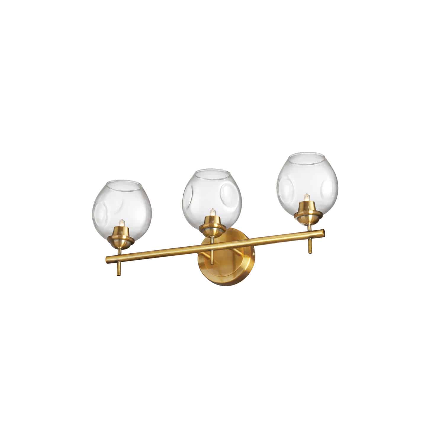 Dainolite Abii - ABI-203W-VB-CLR - 3 Light Vanity Fixture Vintage Bronze with Clear Glass - Vintage Bronze