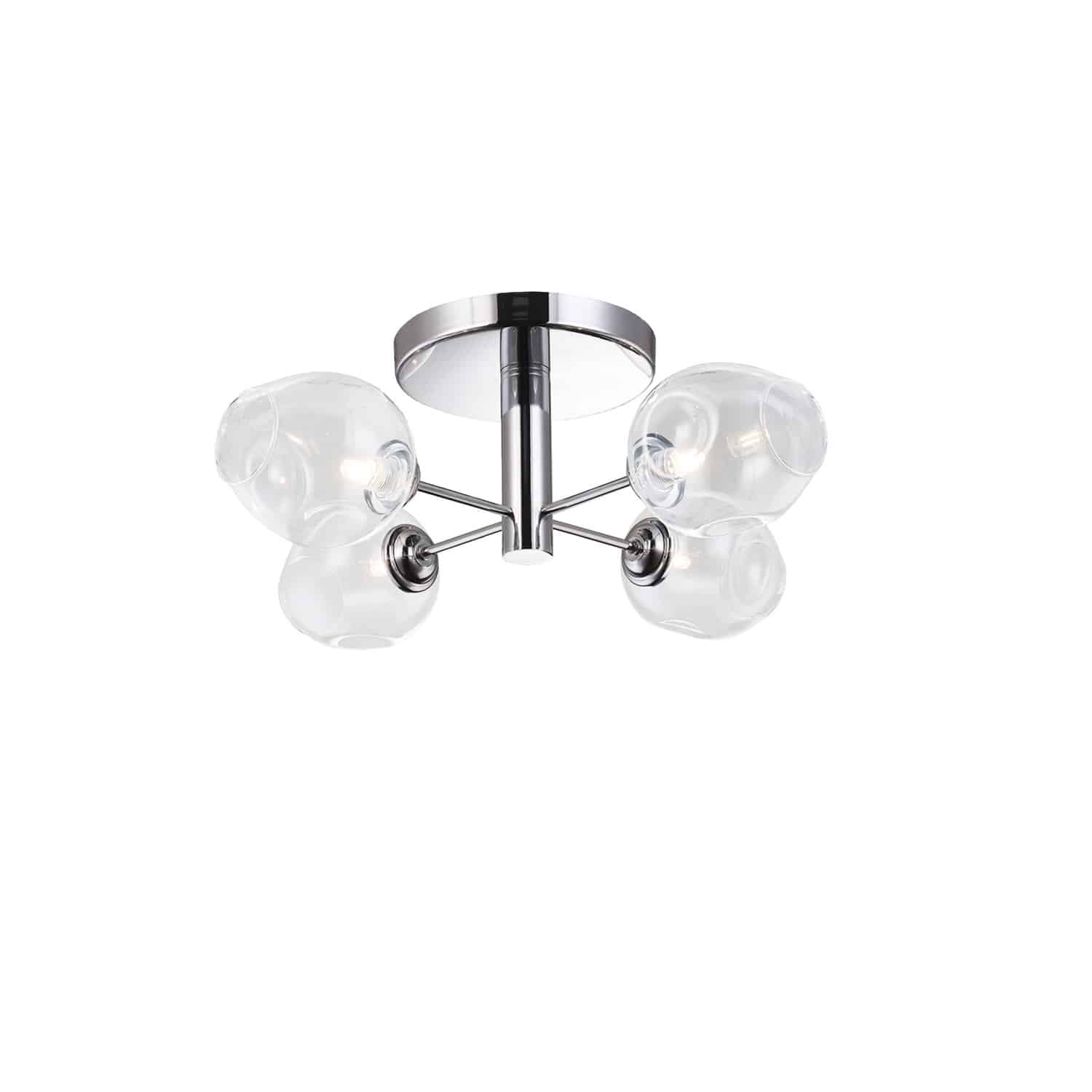 Dainolite Abii - ABI-204SF-PC - 4 Light Semi Flush, Polished Chrome with Clear Glass - Polished Chrome