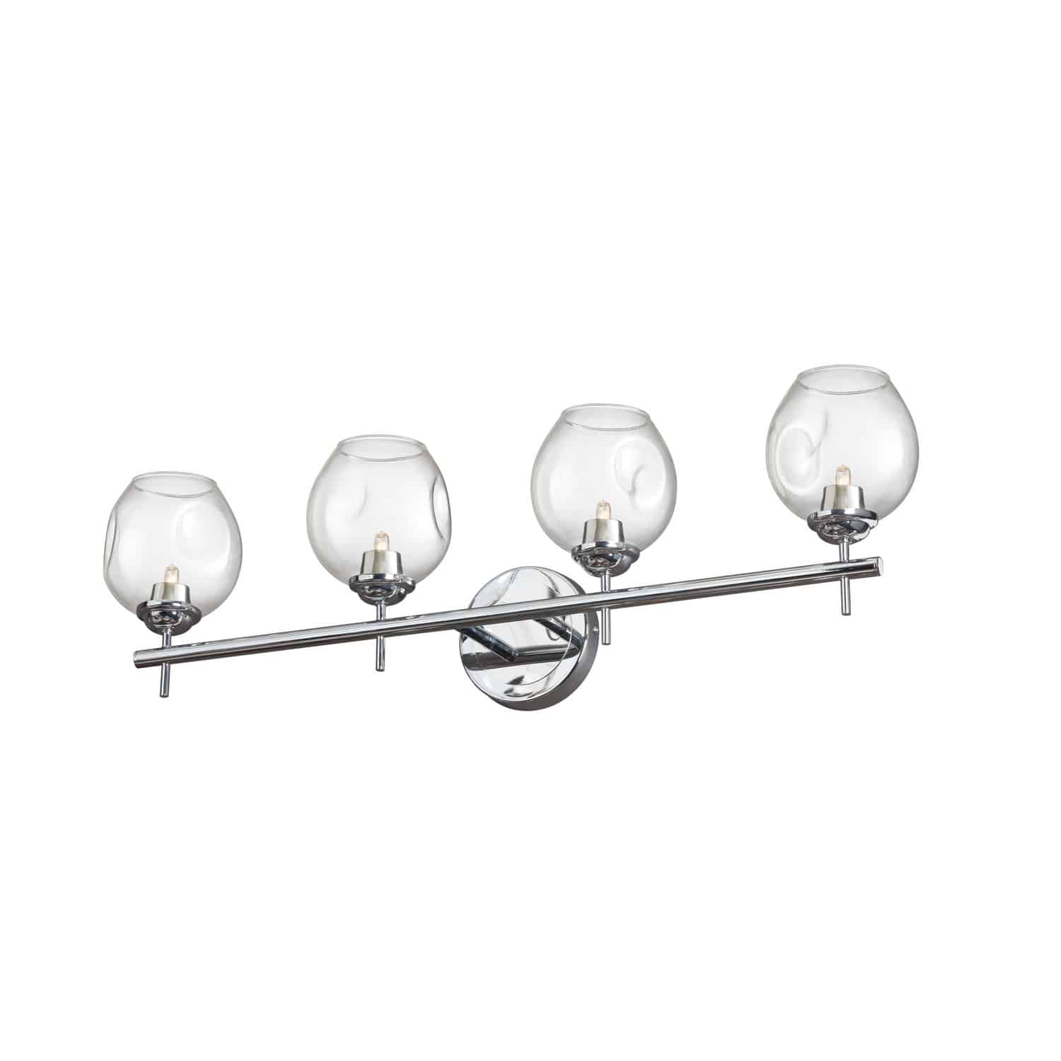 Dainolite Abii - ABI-284W-PC - 4 Light Vanity Fixture Polished Chrome with Clear Glass - Polished Chrome