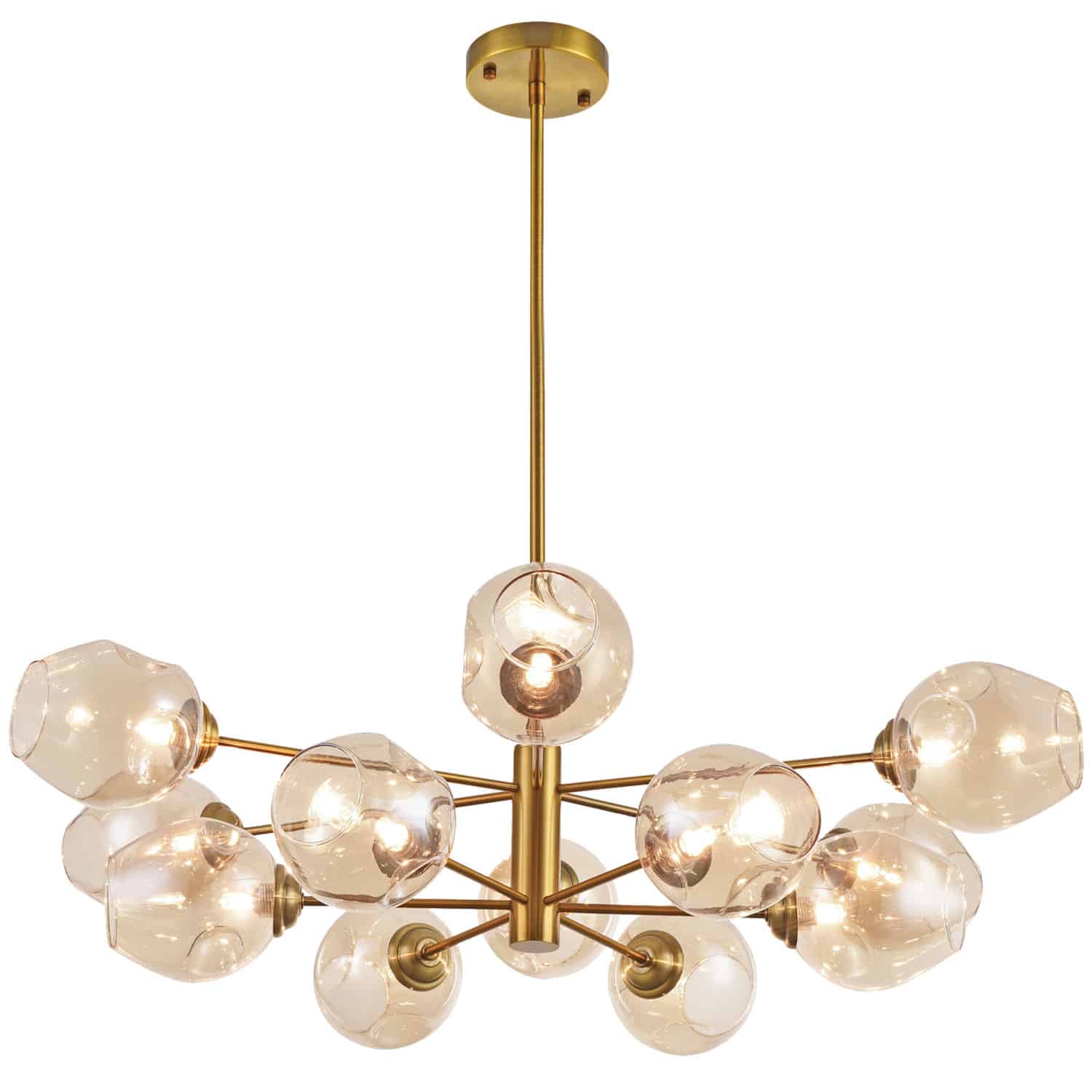 Dainolite Abii - ABI-3312P-VB - 12 Light Pendant, Vintage Bronze Finish with Champagne Glass - Vintage Bronze