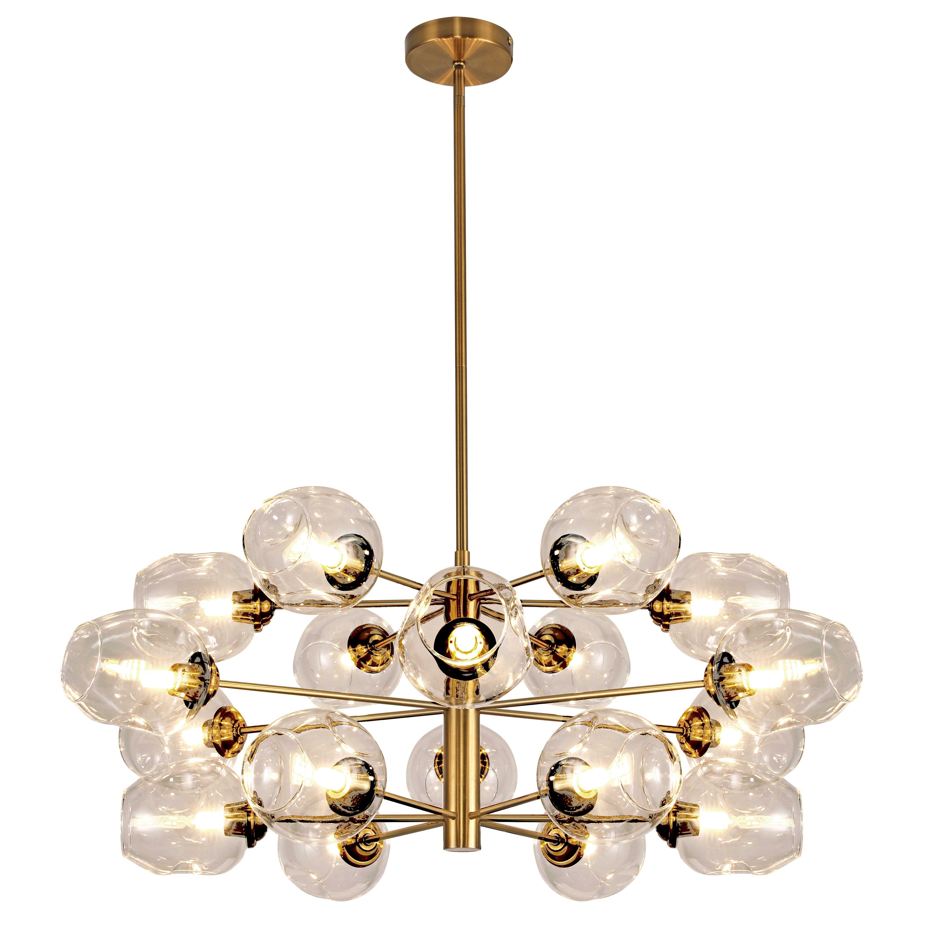 Dainolite Abii - ABI-3318C-VB-CHN - 18 Light Chandelier Fixture Vintage Bronze with Champagne Glass - Vintage Bronze