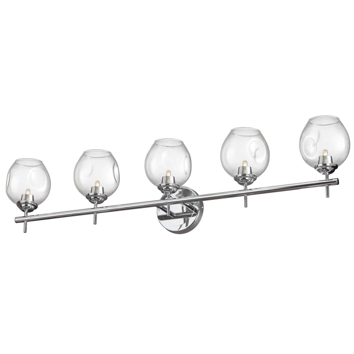 Dainolite Abii - ABI-365W-PC - 5 Light Vanity Fixture Polished Chrome with Clear Glass - Polished Chrome