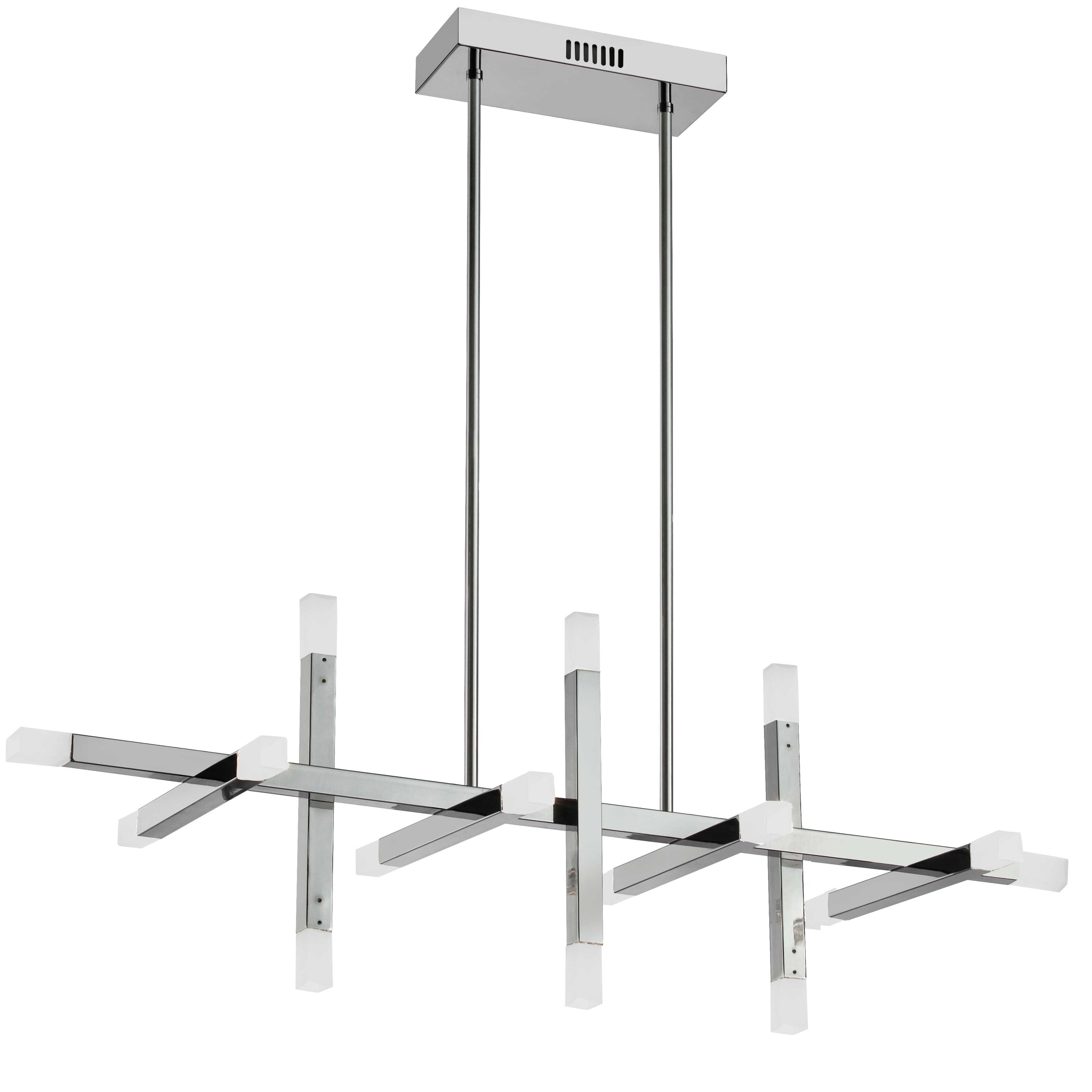 Dainolite Acasia - ACS-4064HC-PC-FR - 48W Horizontal Chandelier Fixture Polished Chrome with Frosted Acrylic Diffuser - Polished Chrome