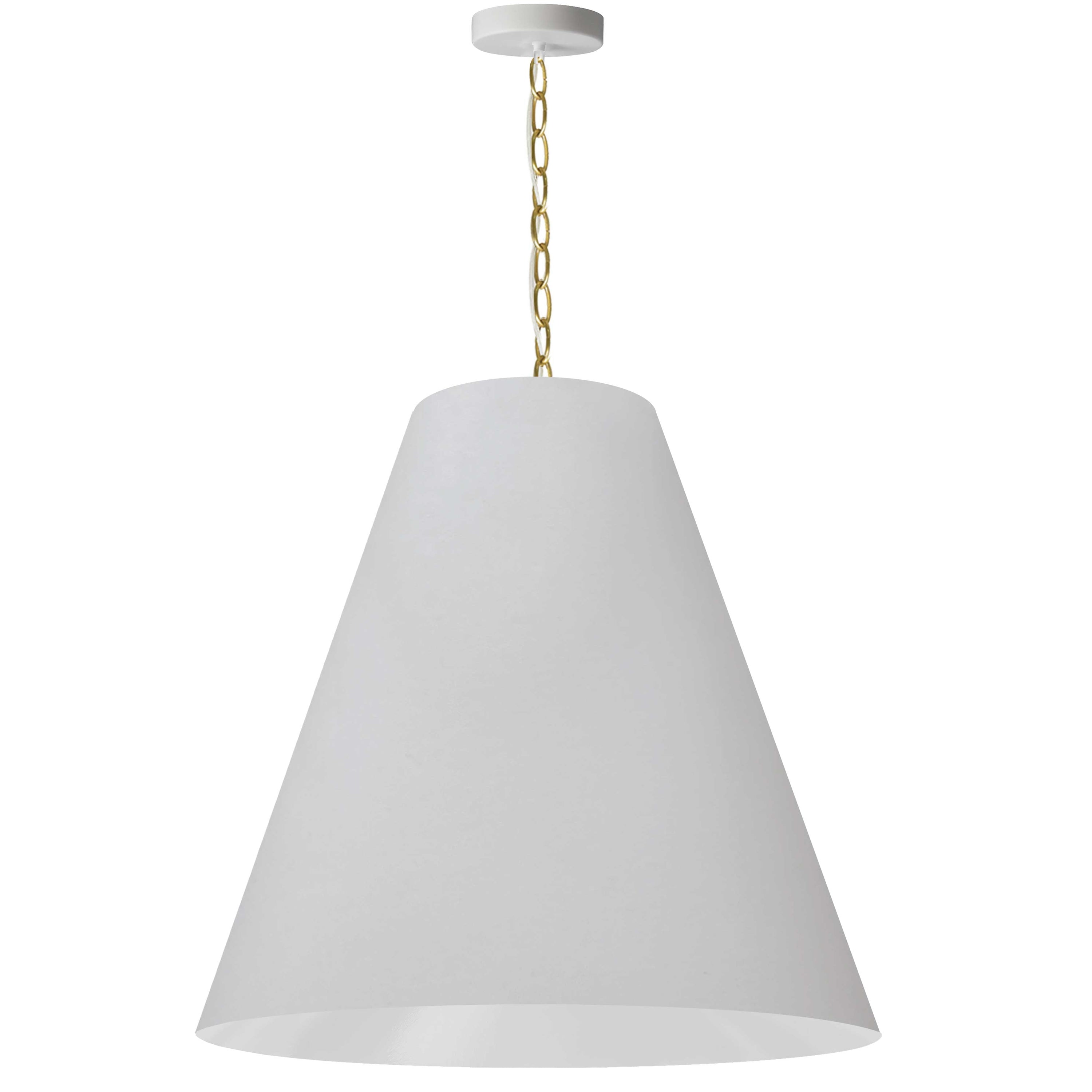 Dainolite Anaya - ANA-L-AGB-790 - 1 Light Large Anaya Aged Brass Pendant w/ White Shade - White