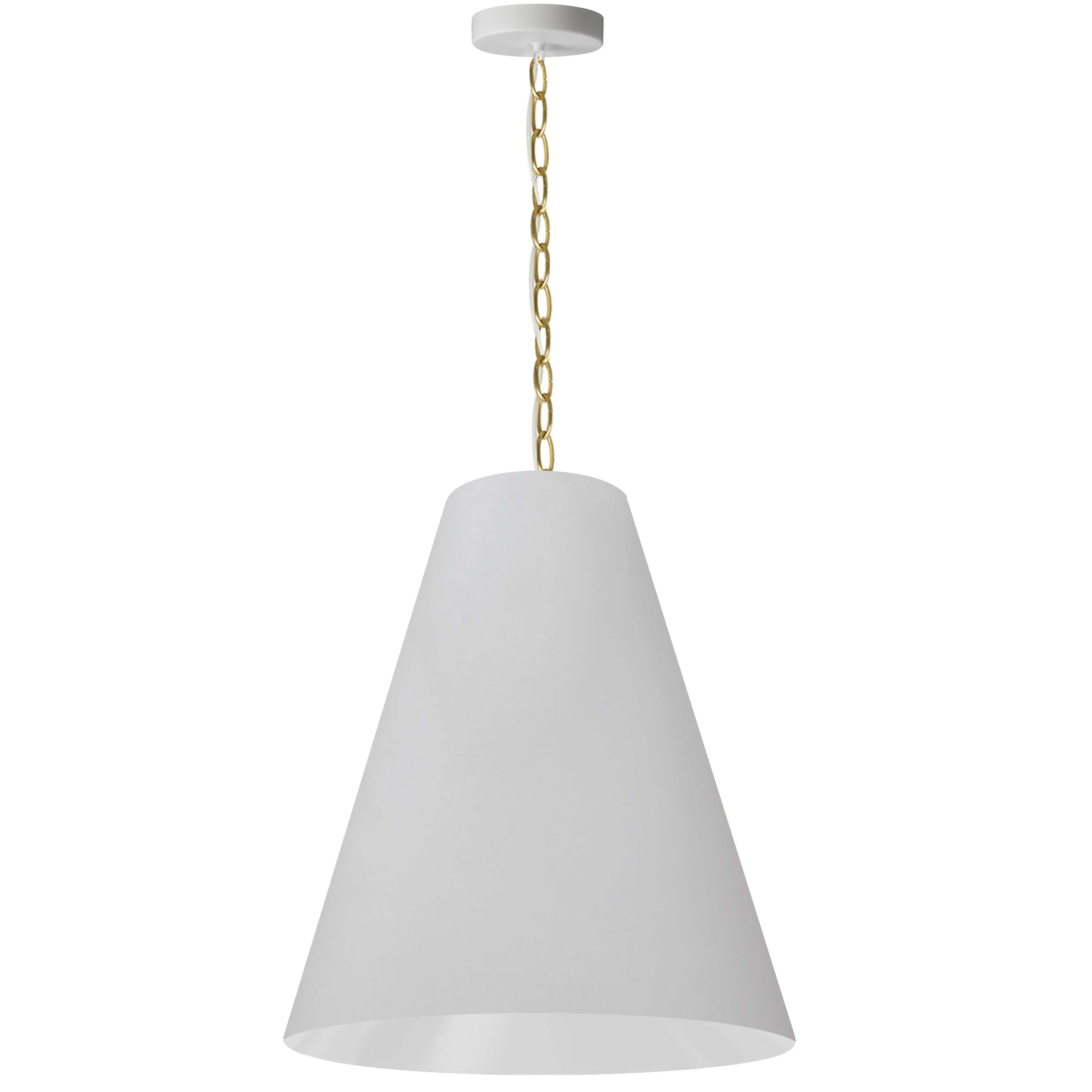 Dainolite Anaya - ANA-M-AGB-790 - 1 Light Medium Anaya Aged Brass Pendant w/ White Shade - White