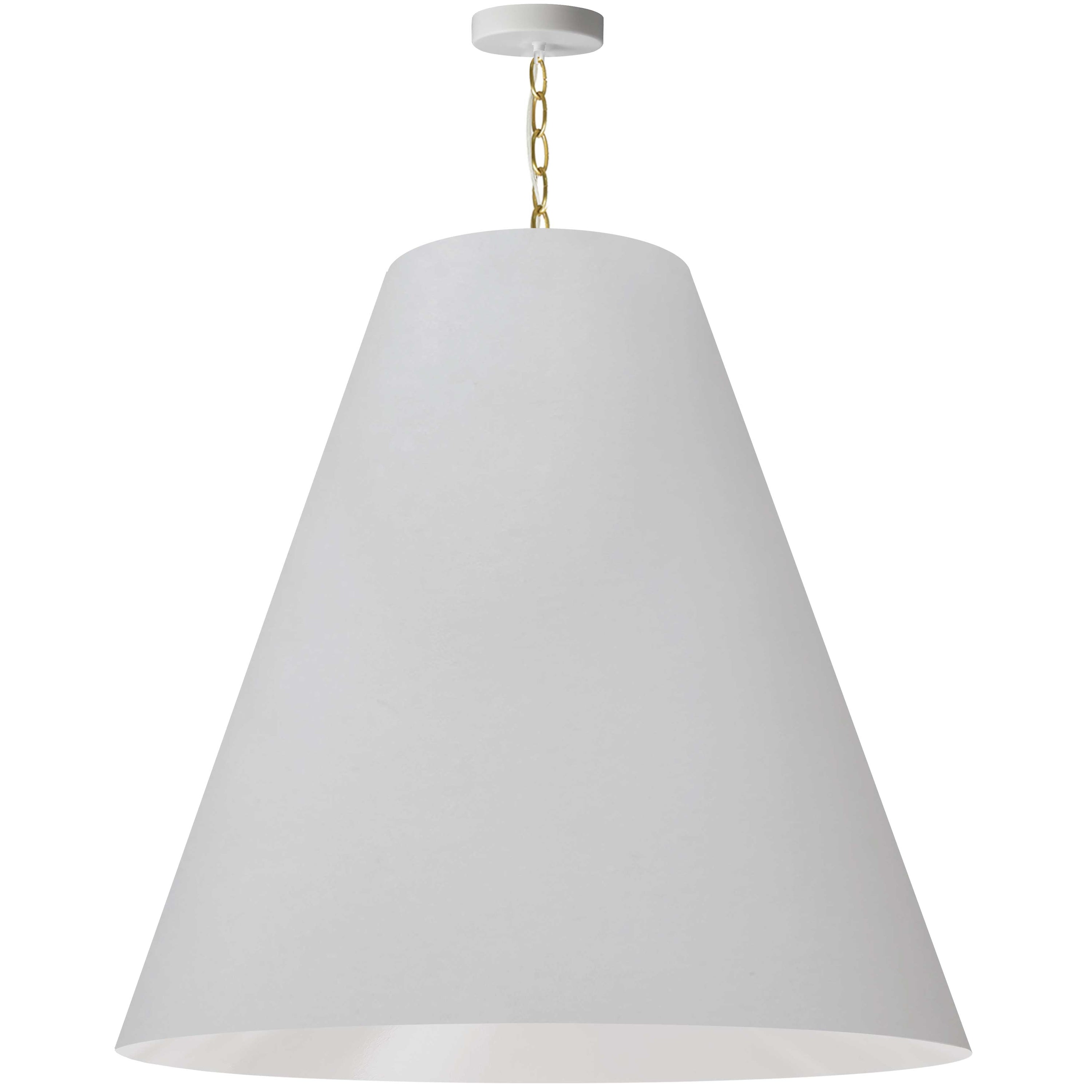 Dainolite Anaya - ANA-XL-AGB-790 - 1 Light X-Large Anaya Aged Brass Pendant w/ White Shade - White