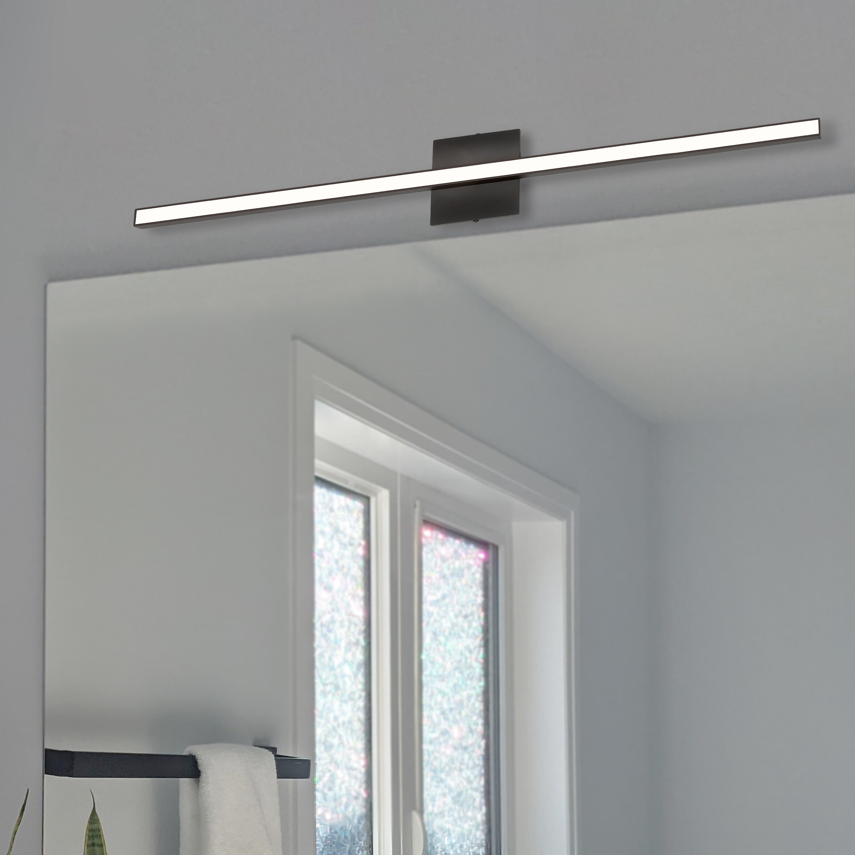 Dainolite Arandel - ARL-3624LEDW-MB - 24W Matte Black Vanity Fixture w/ White Acrylic Diffuser - Black