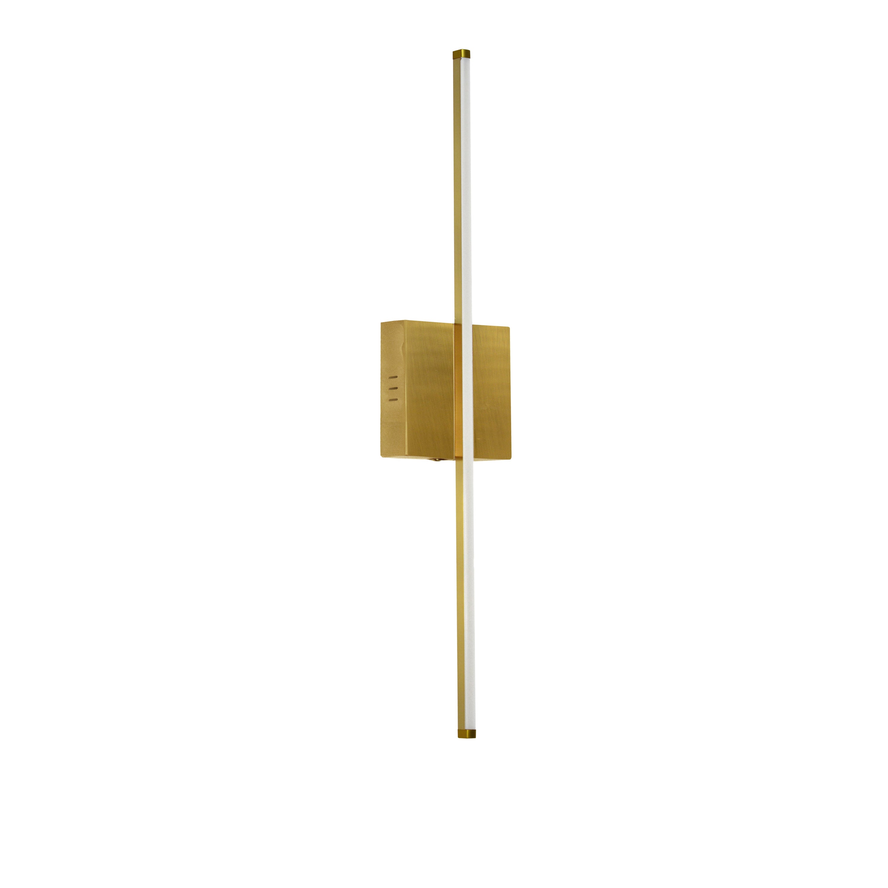 Dainolite Array - ARY-2519LEDW-AGB - 19W LED Wall Sconce, Aged Brass with White Acrylic Diffuser - Aged Brass