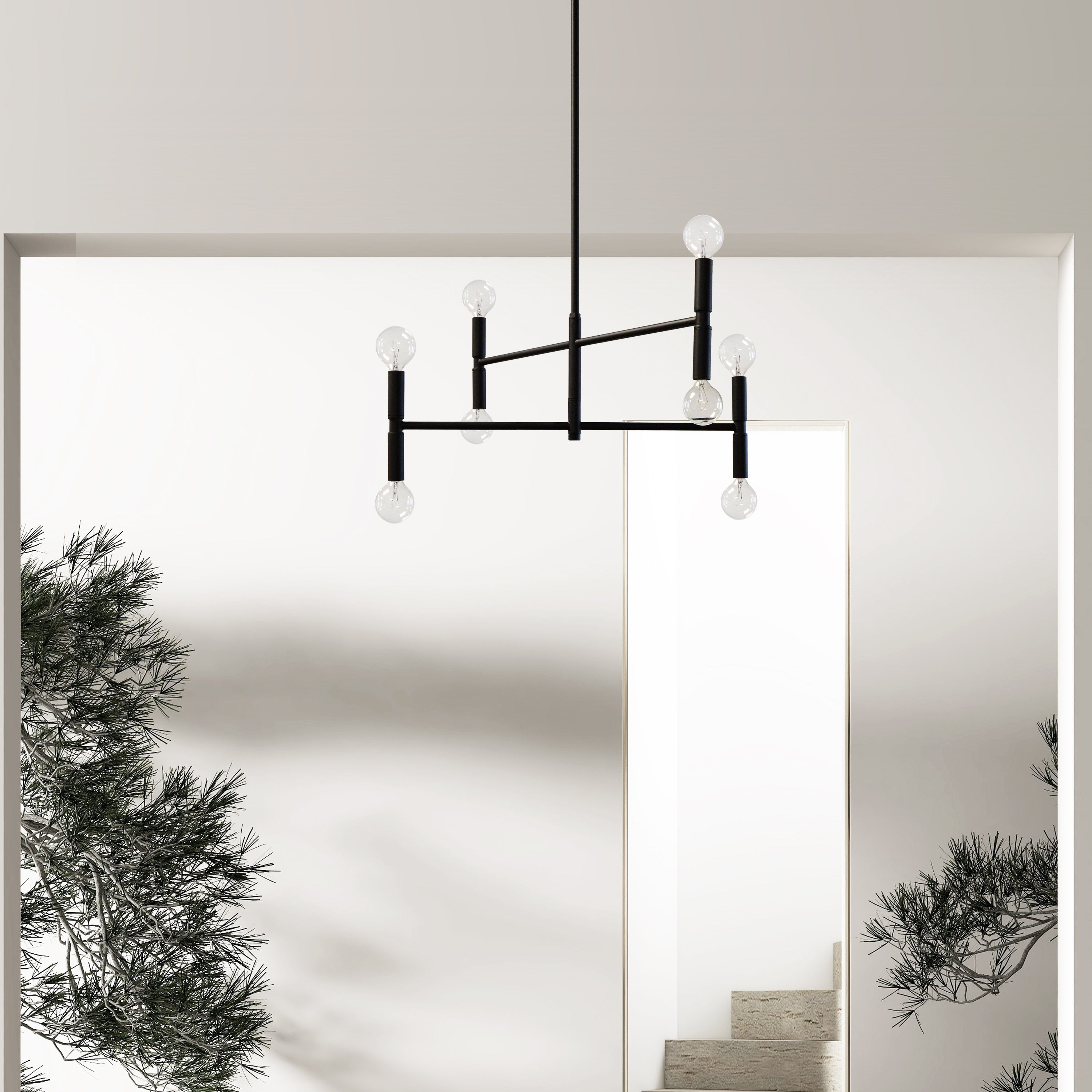 Dainolite Ava - AVA-188C-MB - 8 Light Matte Black Chandelier Fixture - Black