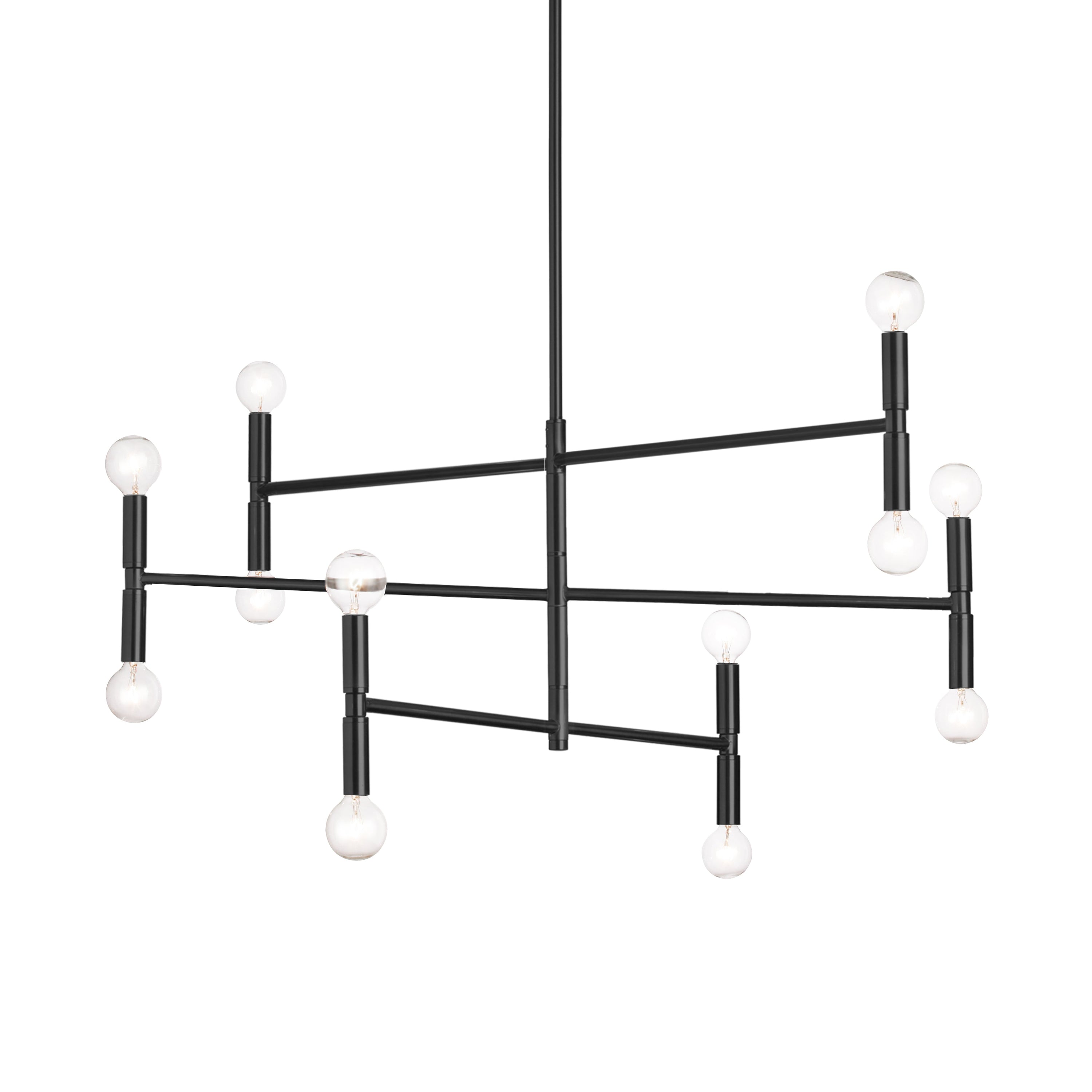 Dainolite Ava - AVA-3012C-MB - 12 Light Matte Black Chandelier Fixture - Black