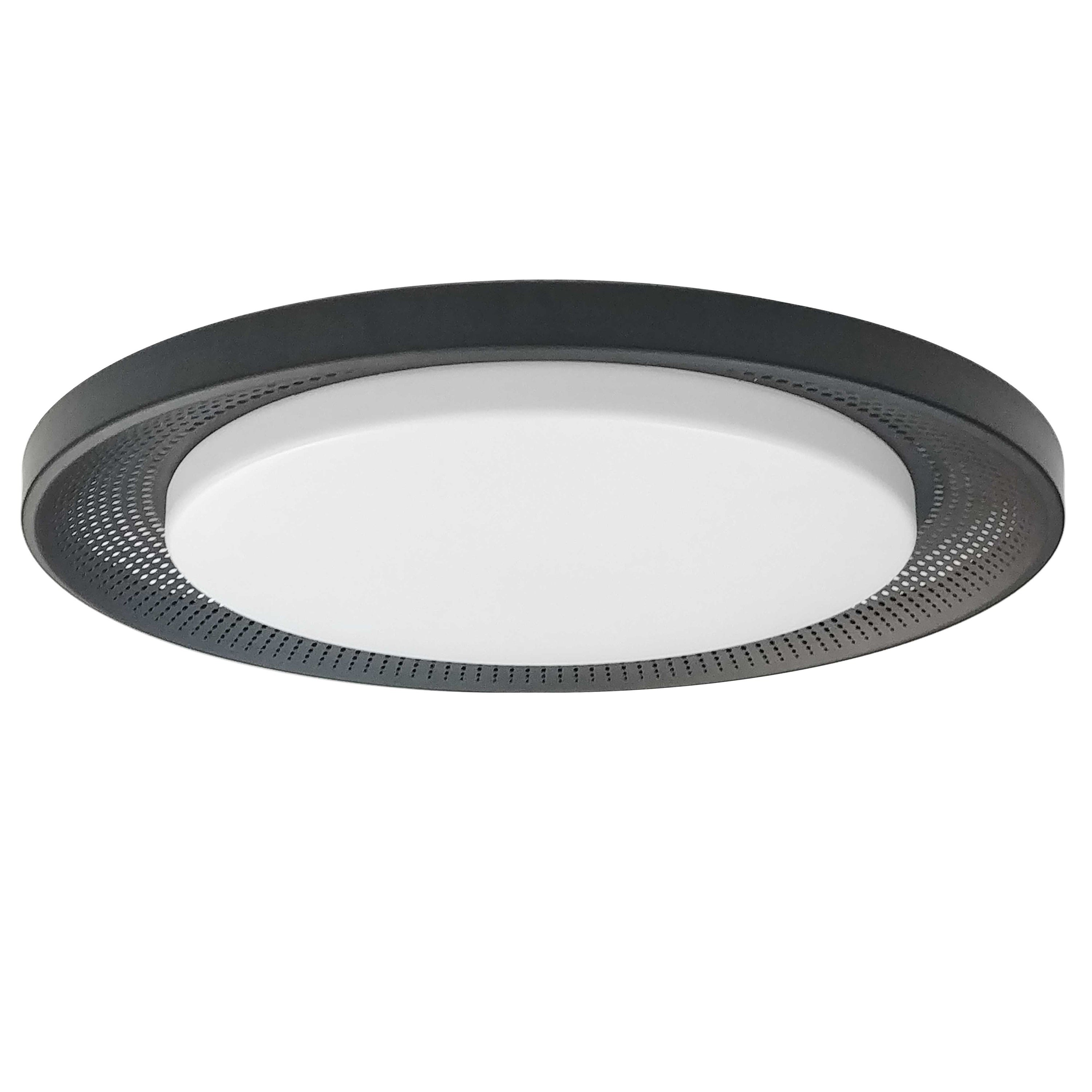 Dainolite Boullier - BLL-1730LEDFH-MB - 30W Flush Mount Matte Black with White Acrylic Diffuser - Black