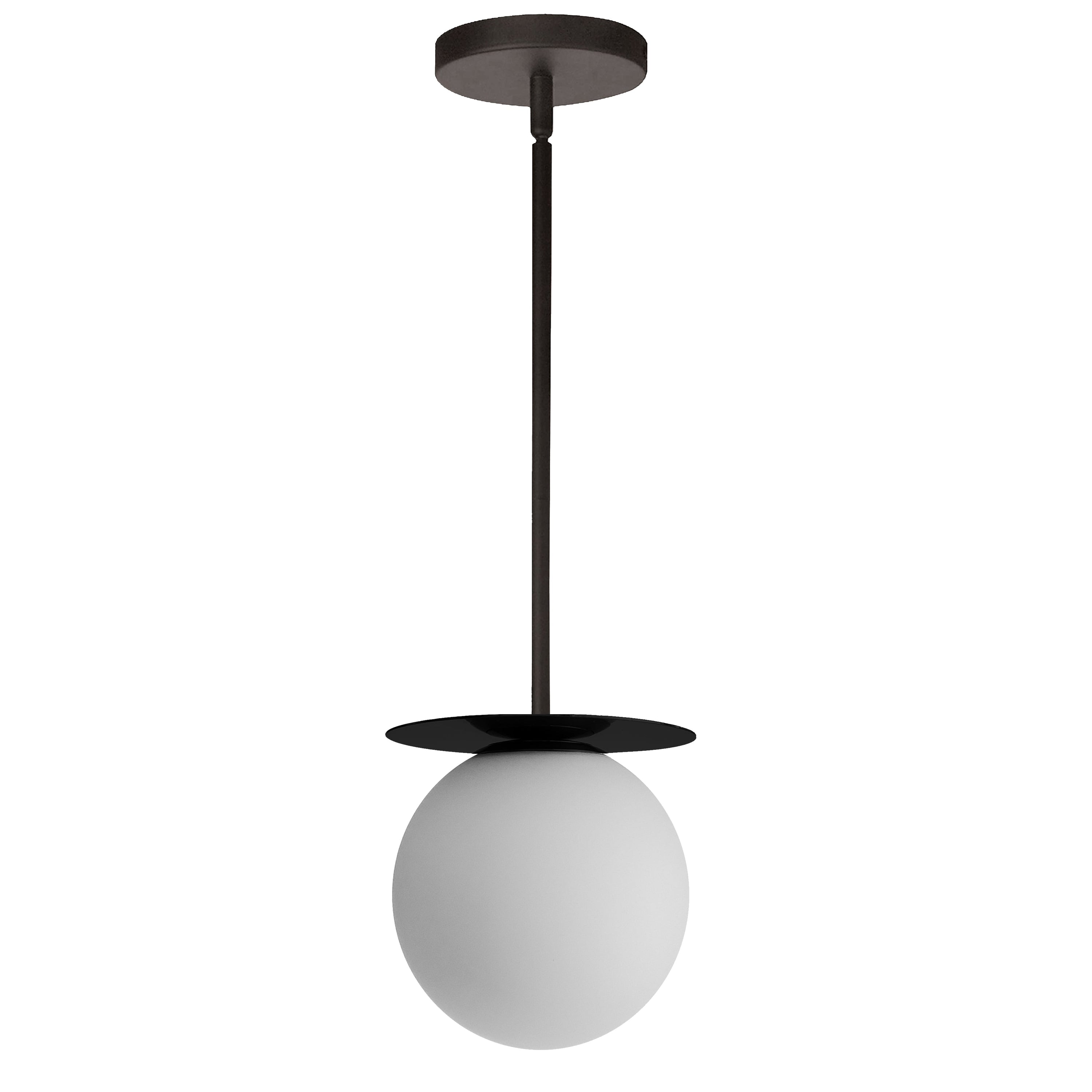 Dainolite BUR-51P-MB-WH 1 Light Halogen Burlat Pendant Matte Black & White