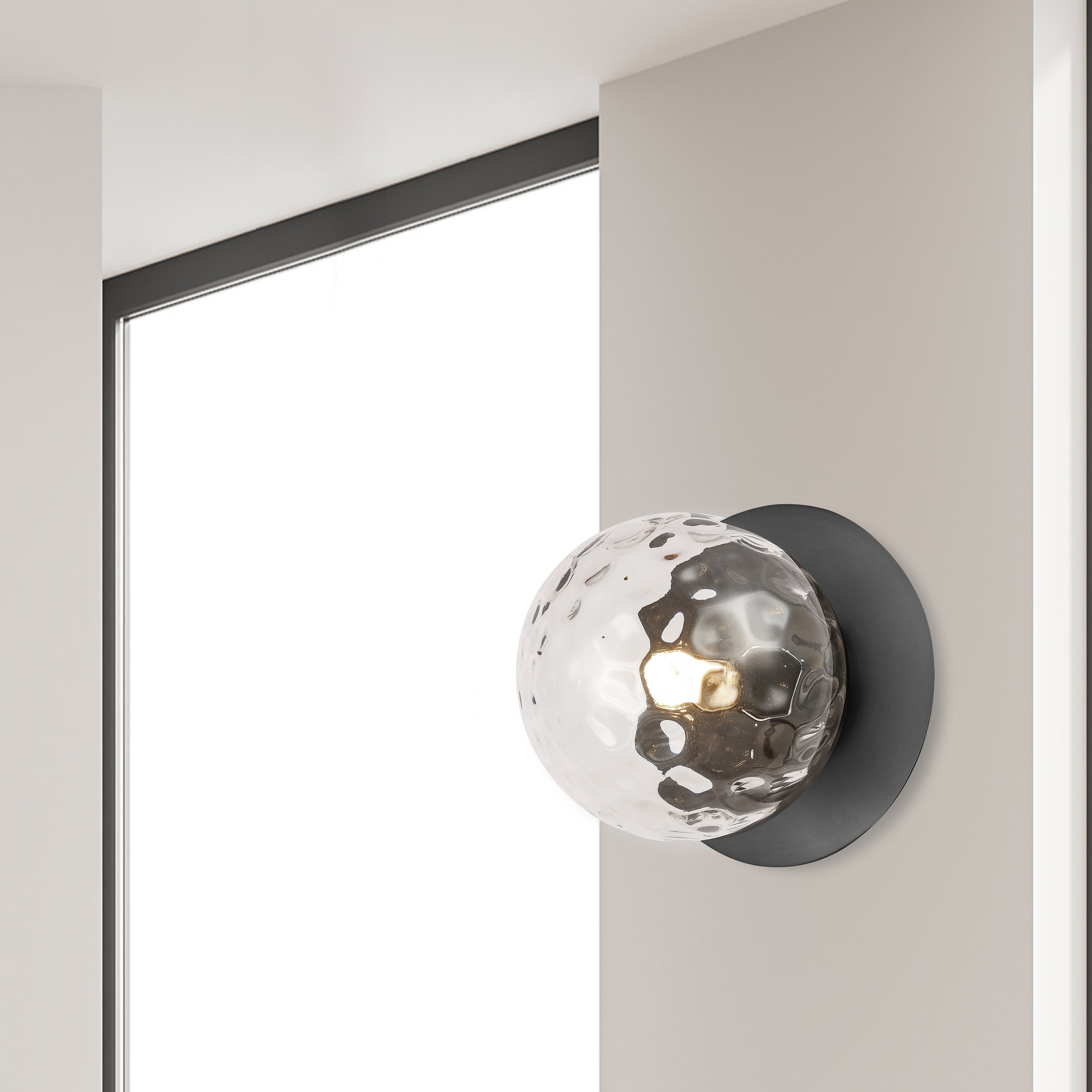 Dainolite Burlat - BUR-51W-MB-CL - 1 Light Wall Sconce, Matte Black with Clear Glass - Clear