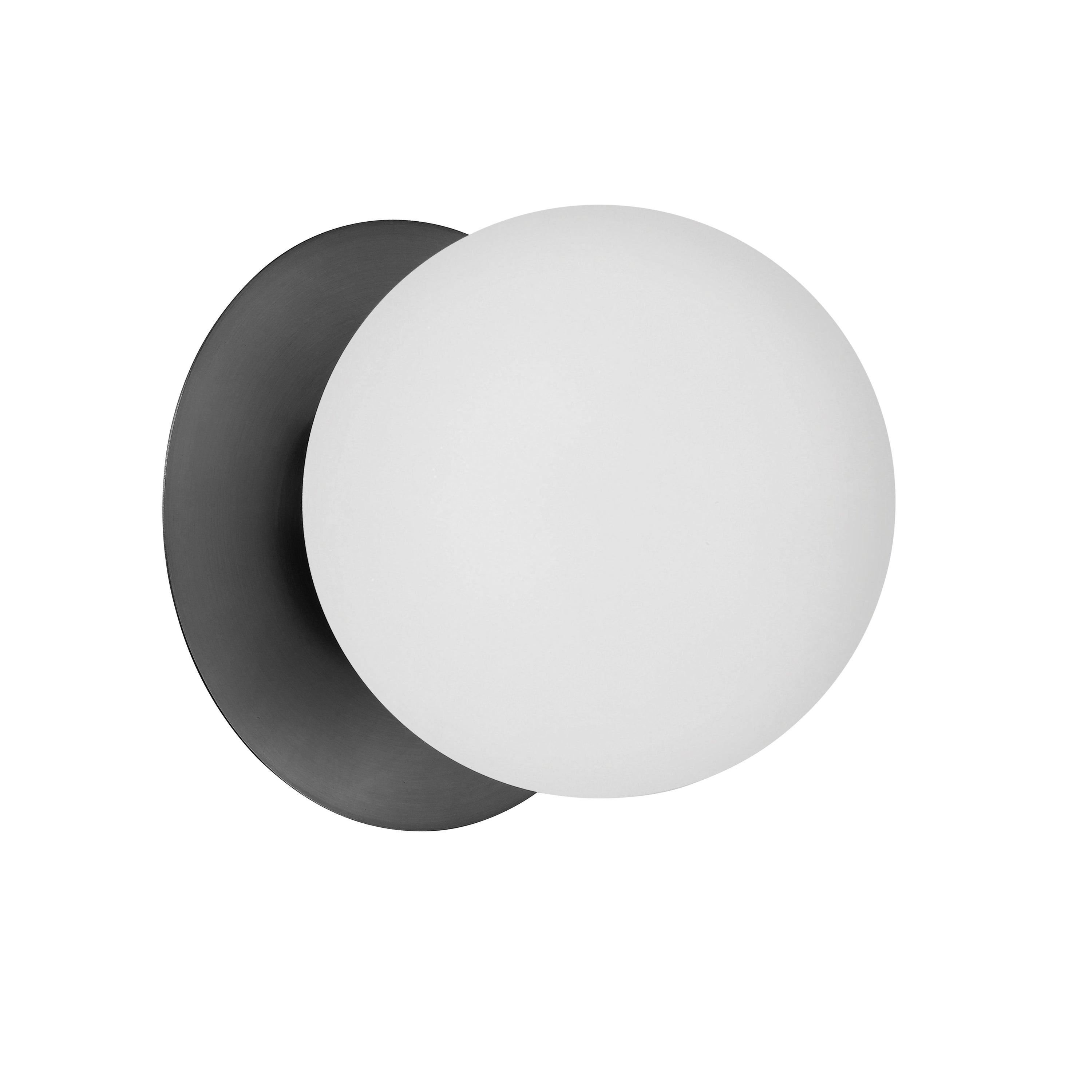 Dainolite Burlat - BUR-51W-MB-WH - 1 Light Wall Sconce, Matte Black with White Glass - White