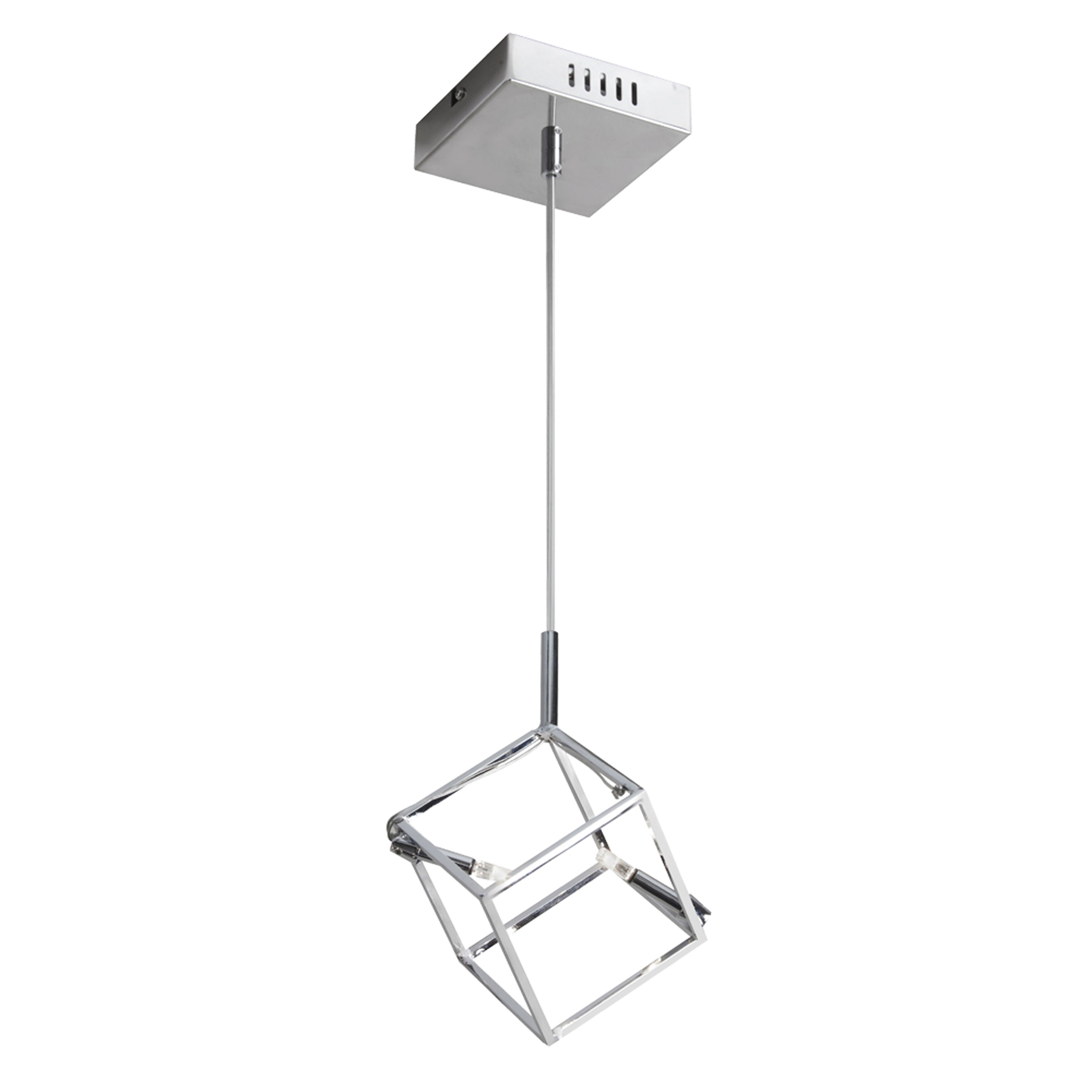 Dainolite Cubo - CBE-52P-PC - 2 Light Pendant, Cube Frame, Polished Chrome Finish - Polished Chrome