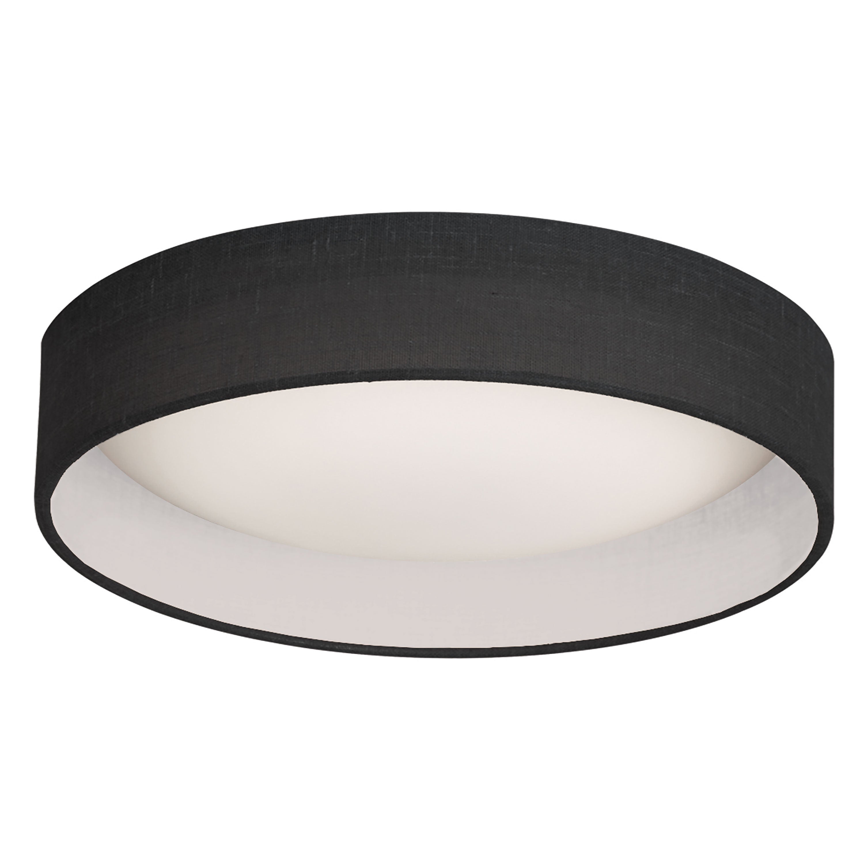 Dainolite Modern - CFLD-1522-797 - LED Flush Mount, Satin Chrome Finish, Black Shade - Black