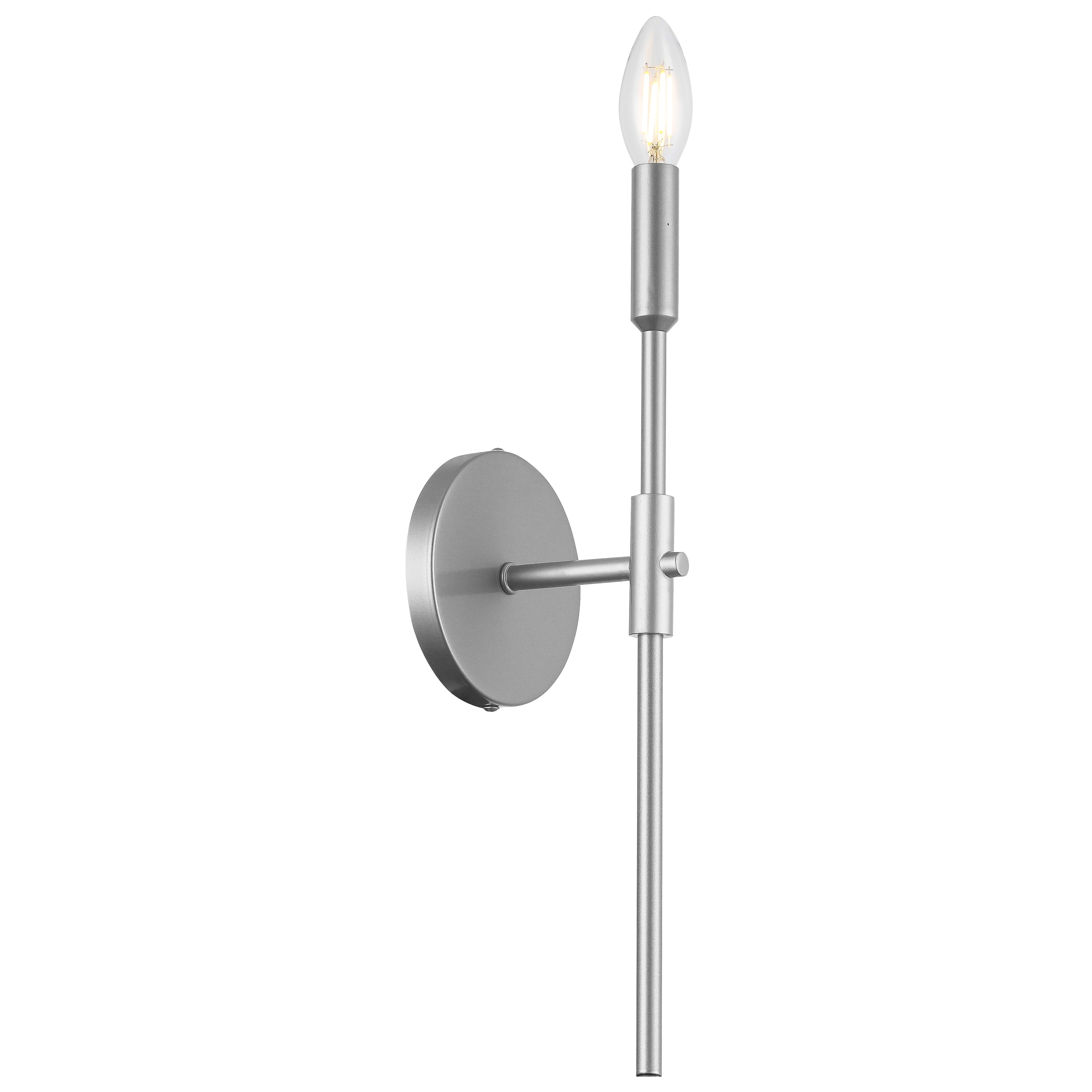 Dainolite CIN-161W-PC 1 Light Incandescent Wall Satin Chrome Polished Chrome