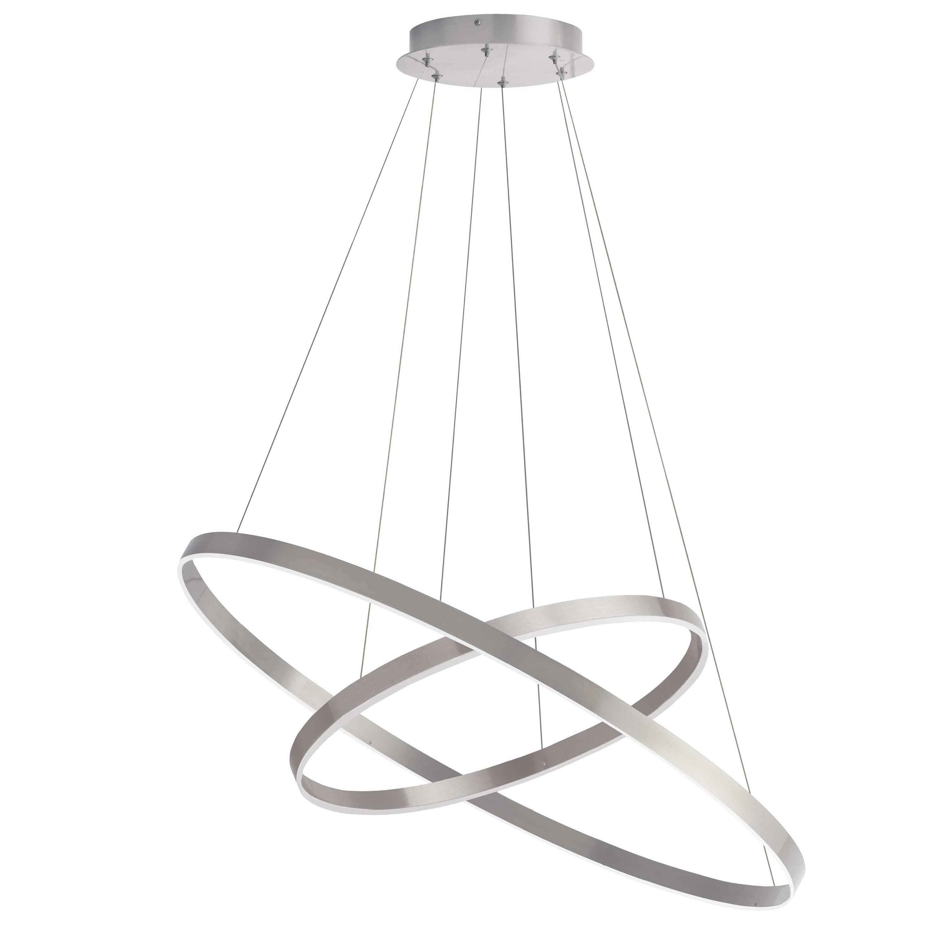 Dainolite Circulo - CIR-1497C-SV - 97W Chandelier Fixture, Silver w/ White Acrylic Diffuser - Silver