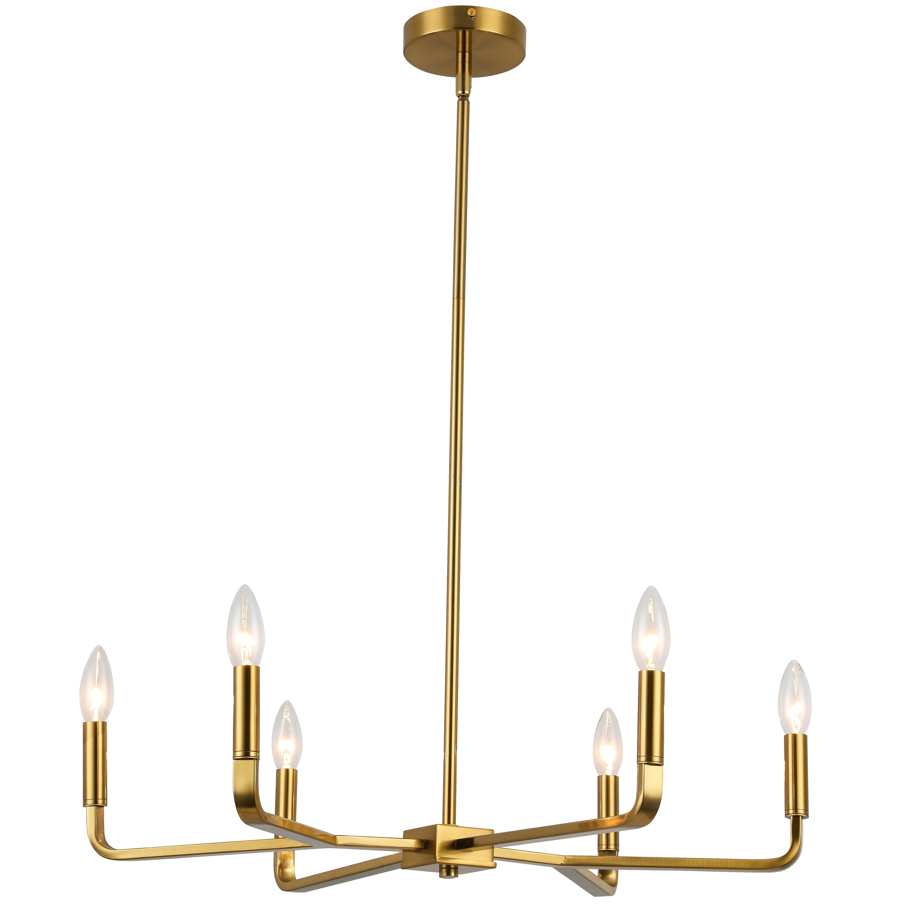 Dainolite Colette - CLT-246-AGB - 6 Light Chandelier Fixture, Aged Brass - Aged Brass