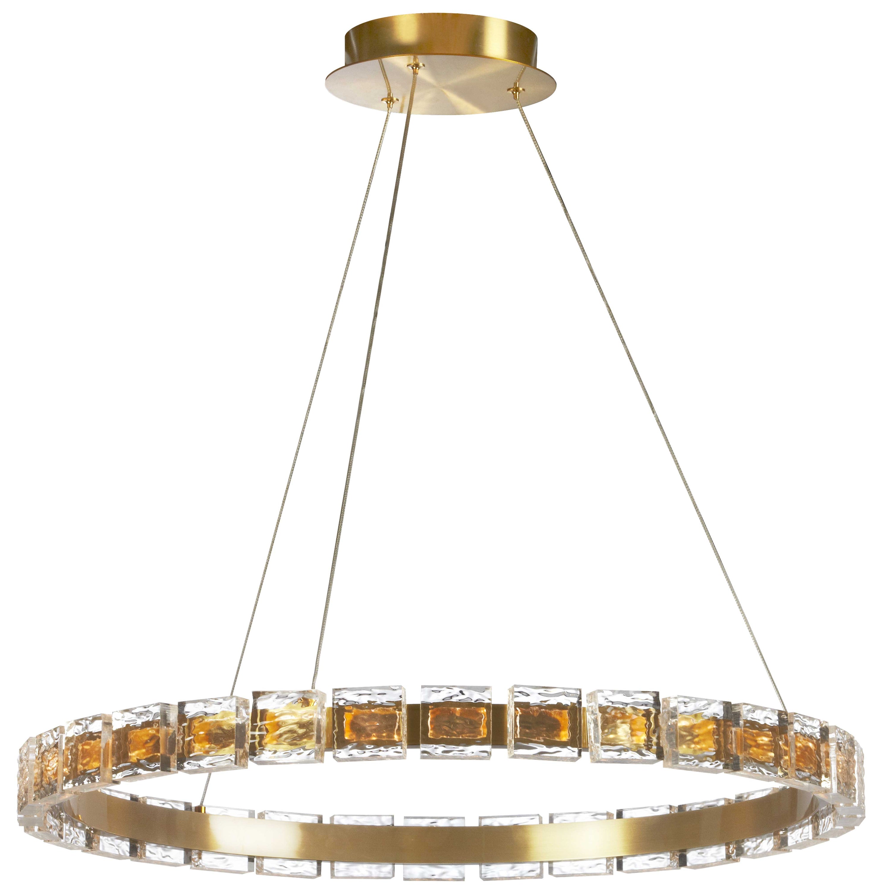 Dainolite Camila - CMA-2428LEDC-AGB - 34W LED Camila Chandelier Fixture w/ Crystal Glass - Clear