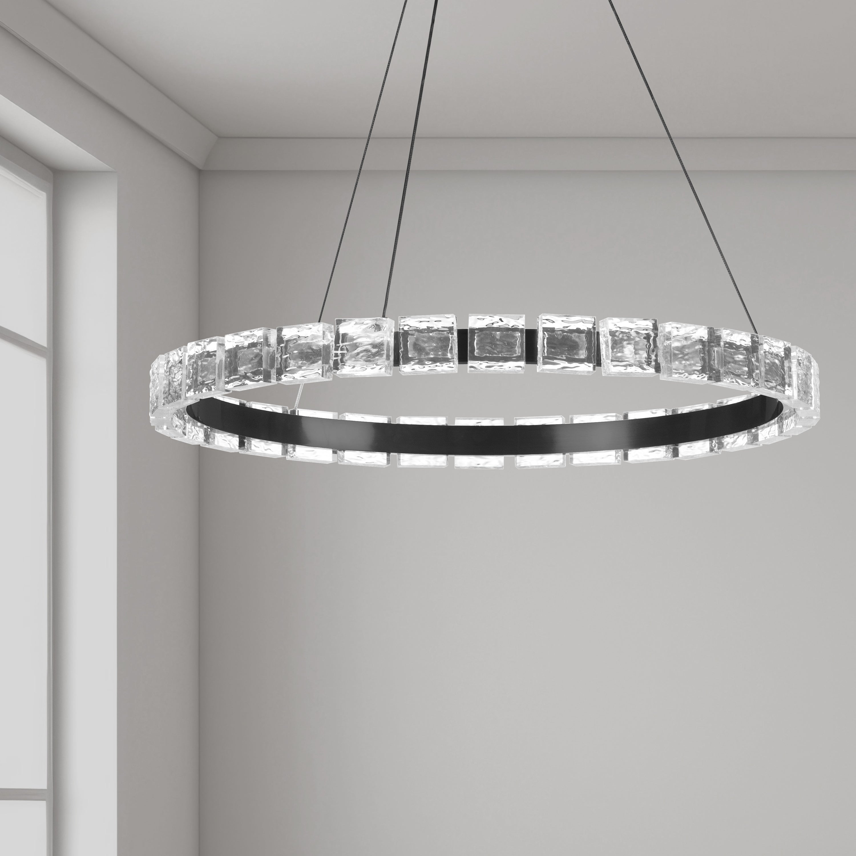 Dainolite Camila - CMA-2428LEDC-MB - 34W LED Camila Chandelier Fixture w/ Crystal Glass - Clear