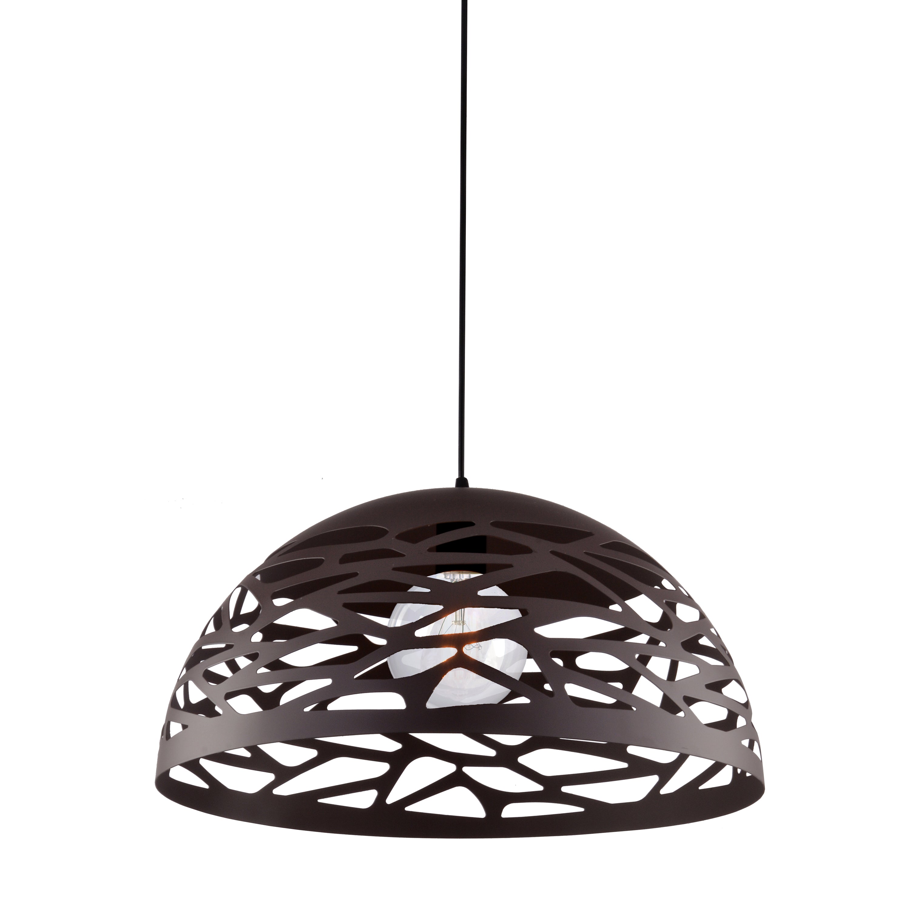 Dainolite Coral - COR-161P-BK - 1 Light Pendant, Matte Black Finish - Black