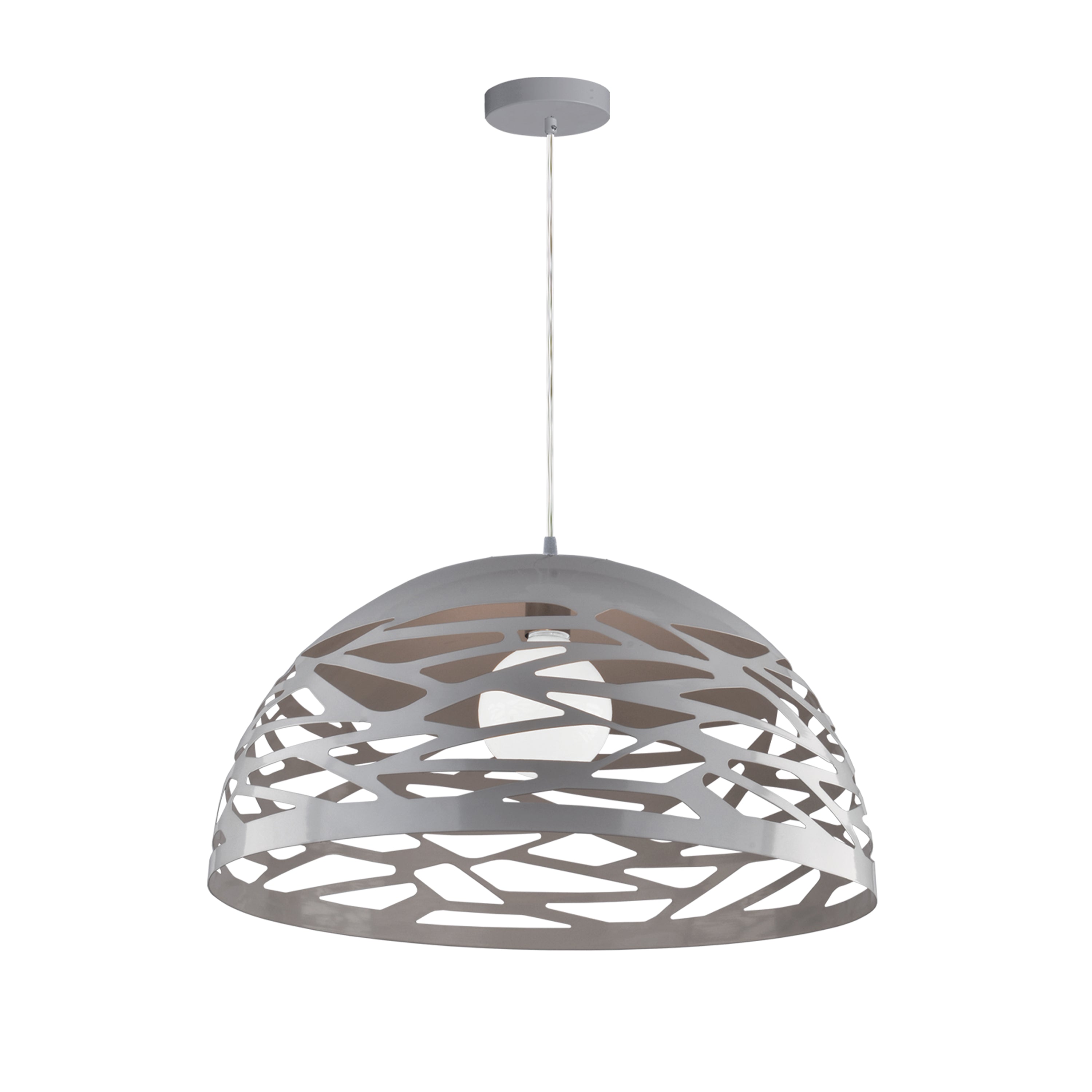 Dainolite Coral - COR-161P-MN - 1 Light Pendant, Millstone Finish - Grey