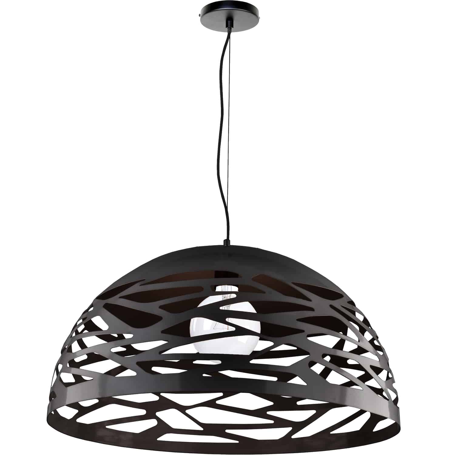 Dainolite Coral - COR-201P-BK - 1 Light Pendant, Matte Black Finish - Black