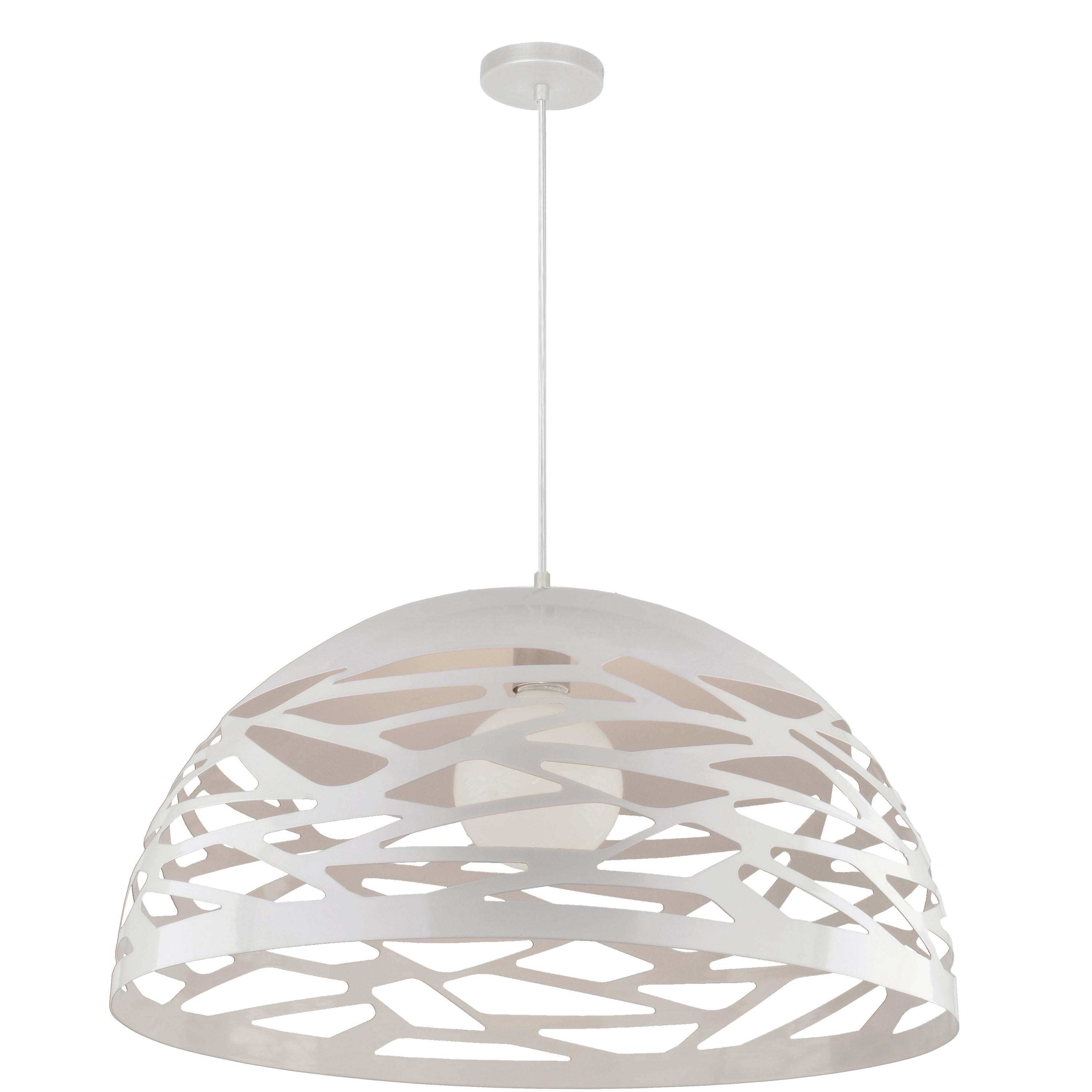 Dainolite Coral - COR-201P-WH - 1 Light Pendant, Matte White Finish - White