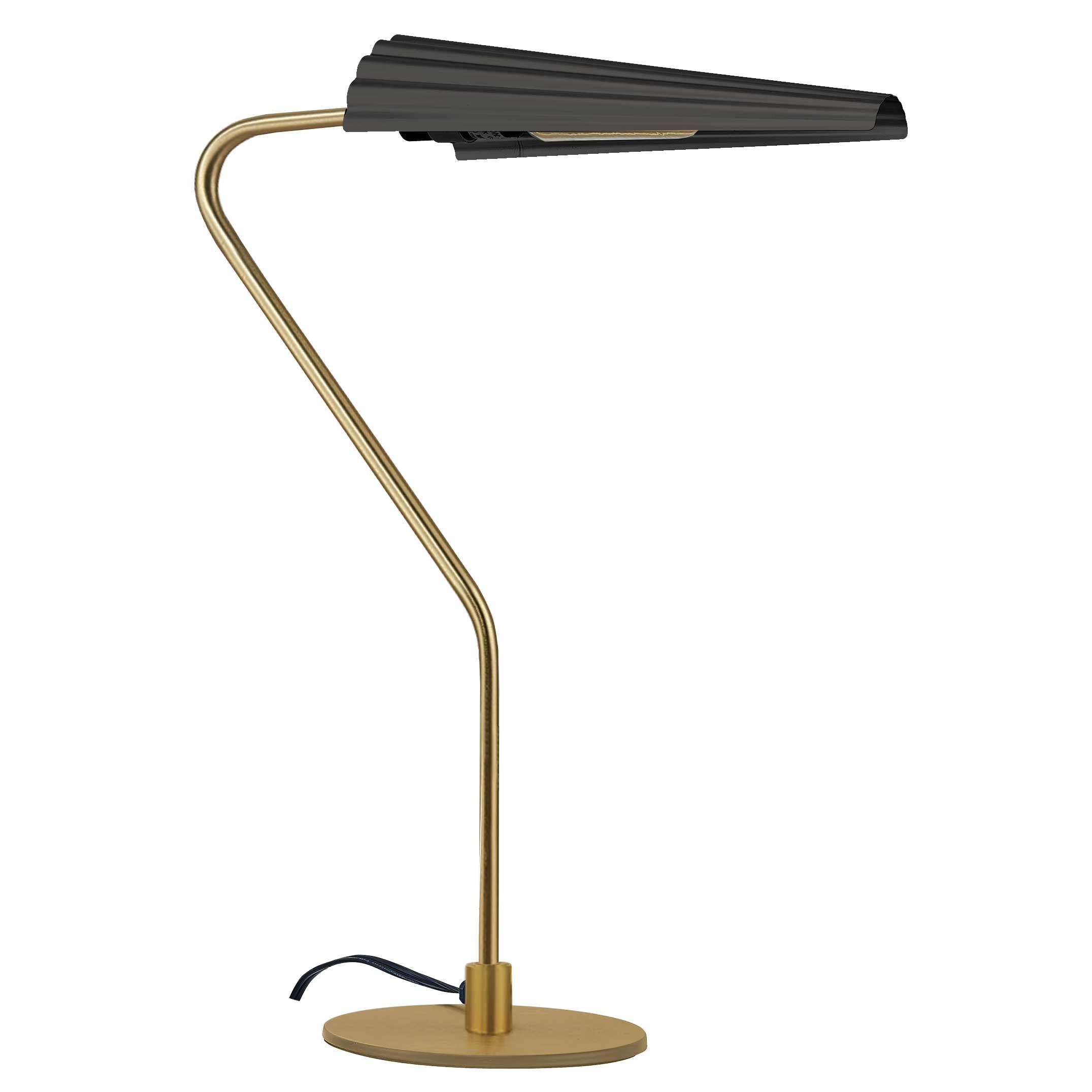 Dainolite Cassie - CSE-211T-AGB-MB - 1 Light Cassie Table Lamp Aged Brass w/ a Matte Black Shade - Aged Brass