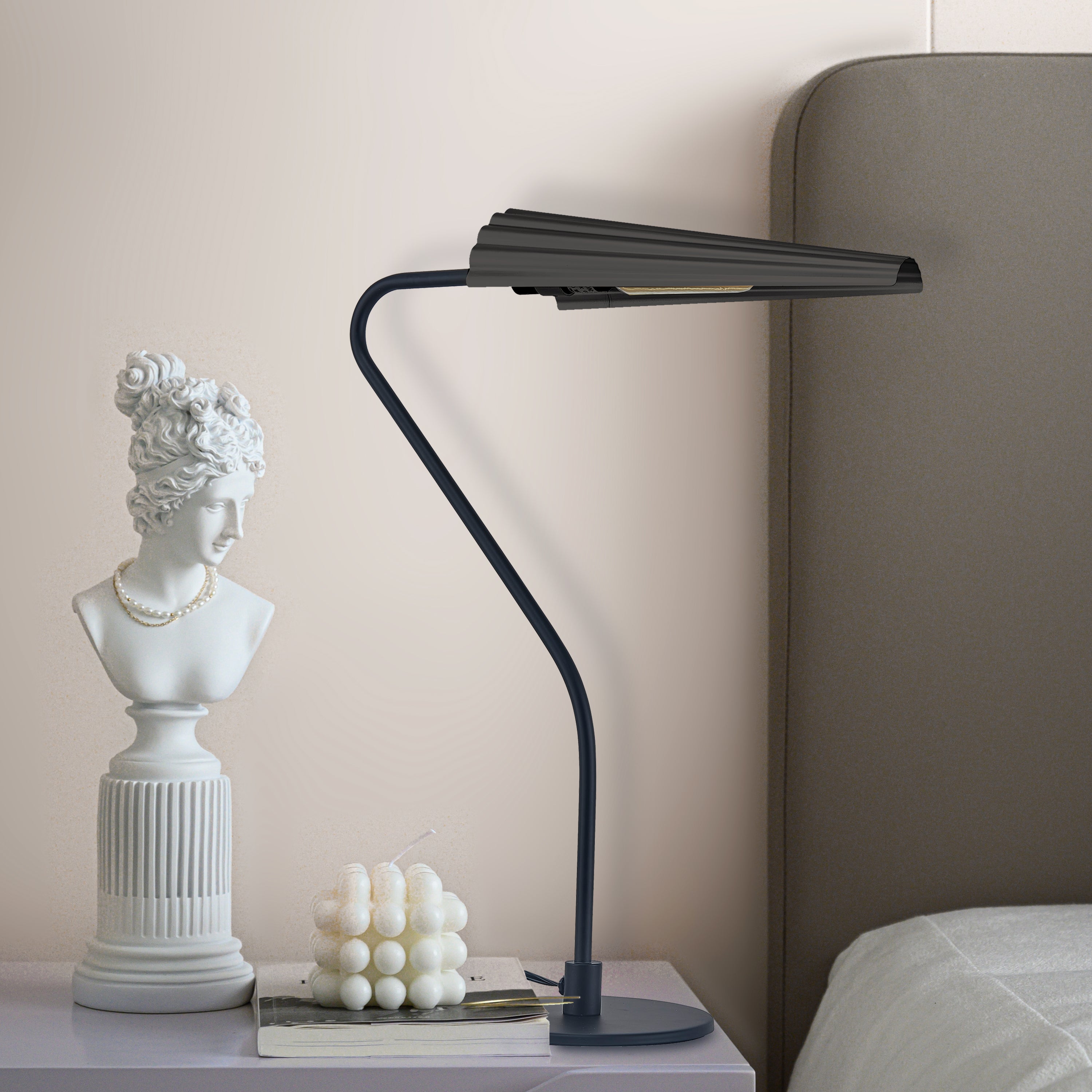 Dainolite Cassie - CSE-211T-MB - 1 Light Cassie Table Lamp Matte Black w/ a Matte Black Shade - Matte Black