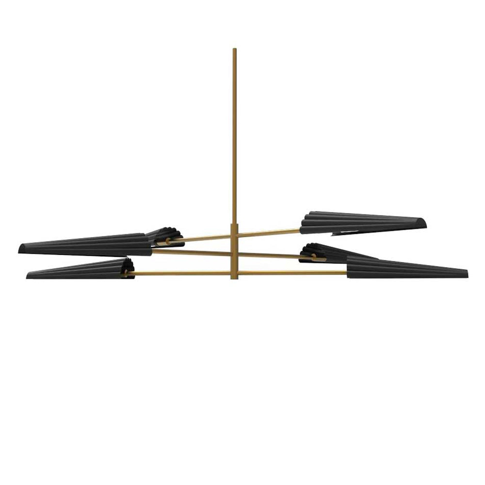 Dainolite Cassie - CSE-476C-AGB-MB - 6 Light 3-Tier Chandelier Fixture Aged Brass and Matte Black - Aged Brass