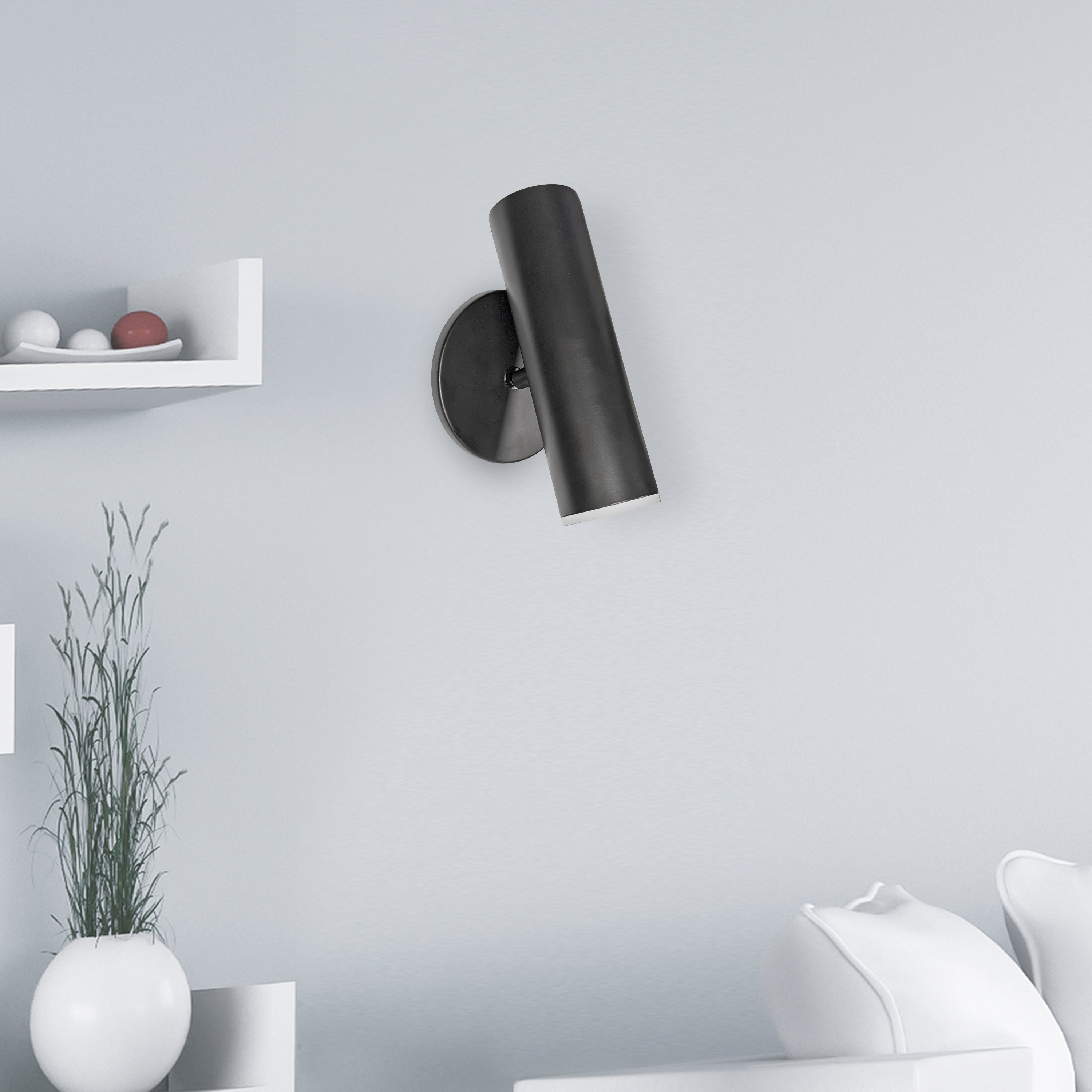 Dainolite Constance - CST-106LEDW-MB - 6W Wall Sconce, Matte Black with Frosted Acrylic Diffuser - Black