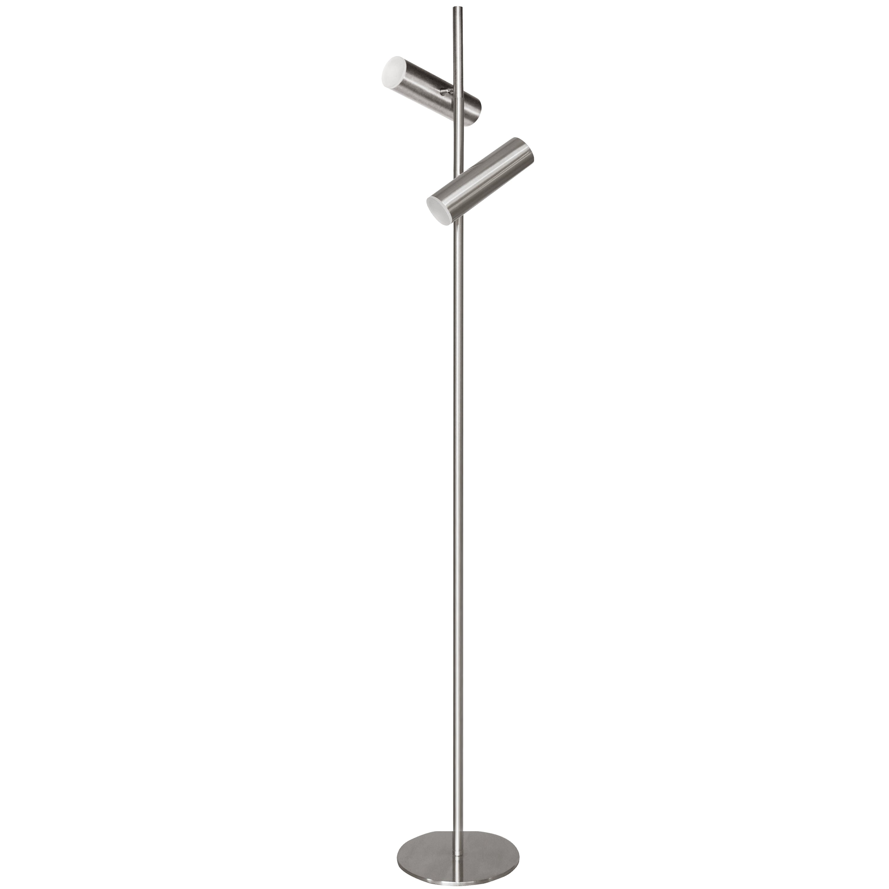 Dainolite Constance - CST-6112LEDF-SC - 12W Floor Lamp, Satin Chrome with Frosted Acrylic Diffuser - Satin Chrome