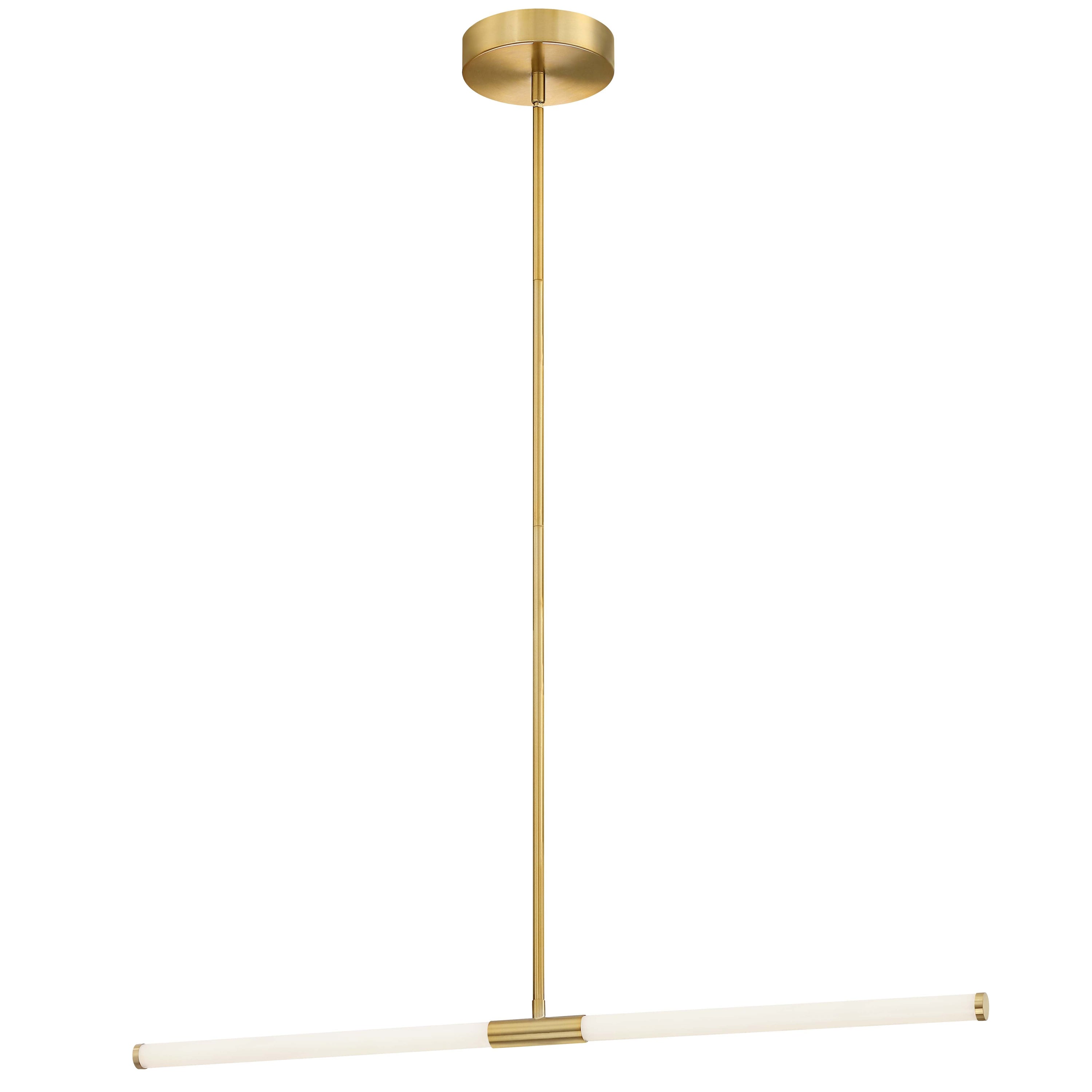 Dainolite CVT-3620LEDHP-AGB 20W Horizontal Pendant Aged Brass with White Acrylic Diffusers