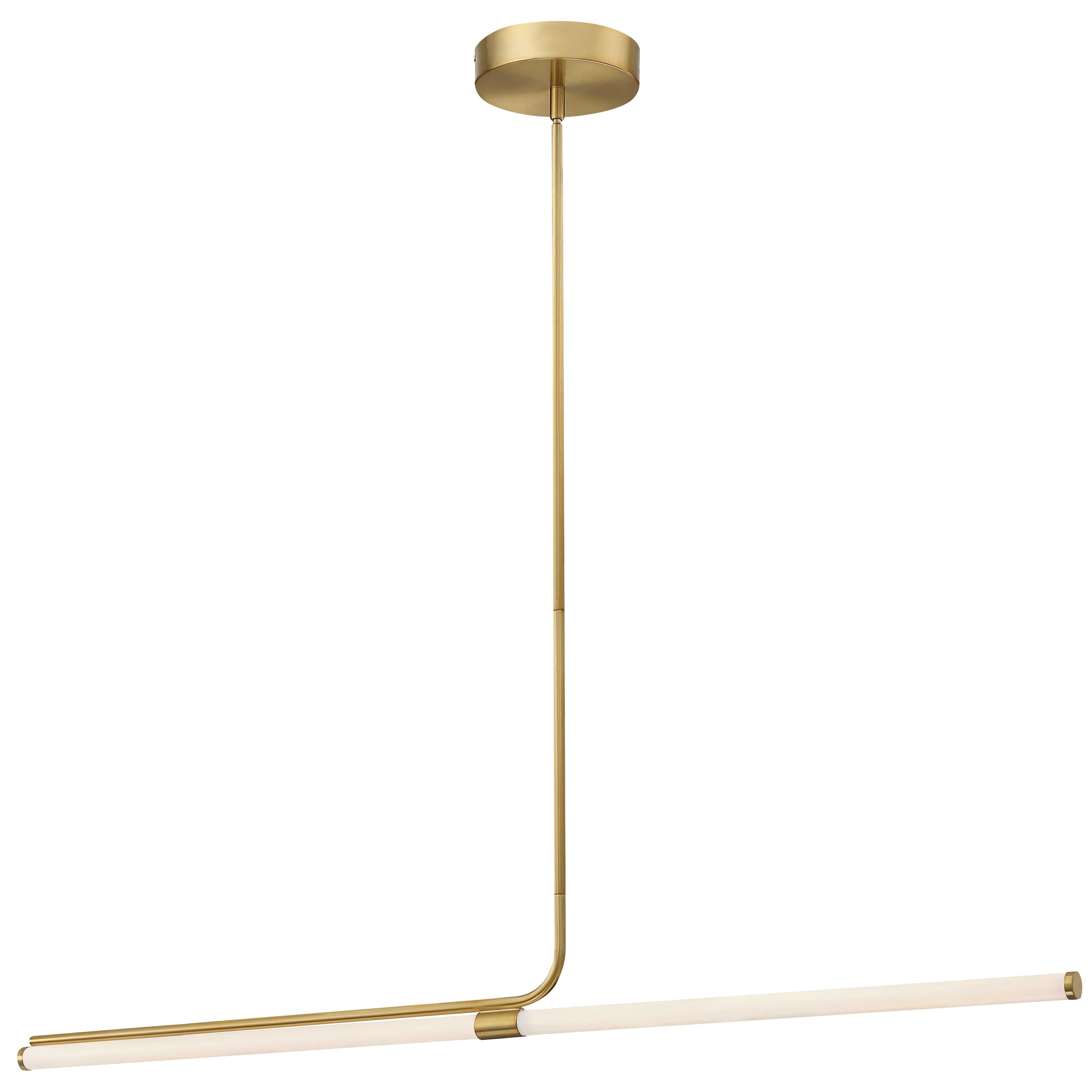 Dainolite Corvette - CVT-4824LEDHP-AGB - 24W Horizontal Pendant, Aged Brass w/ White Acrylic Diffuser - Aged Brass