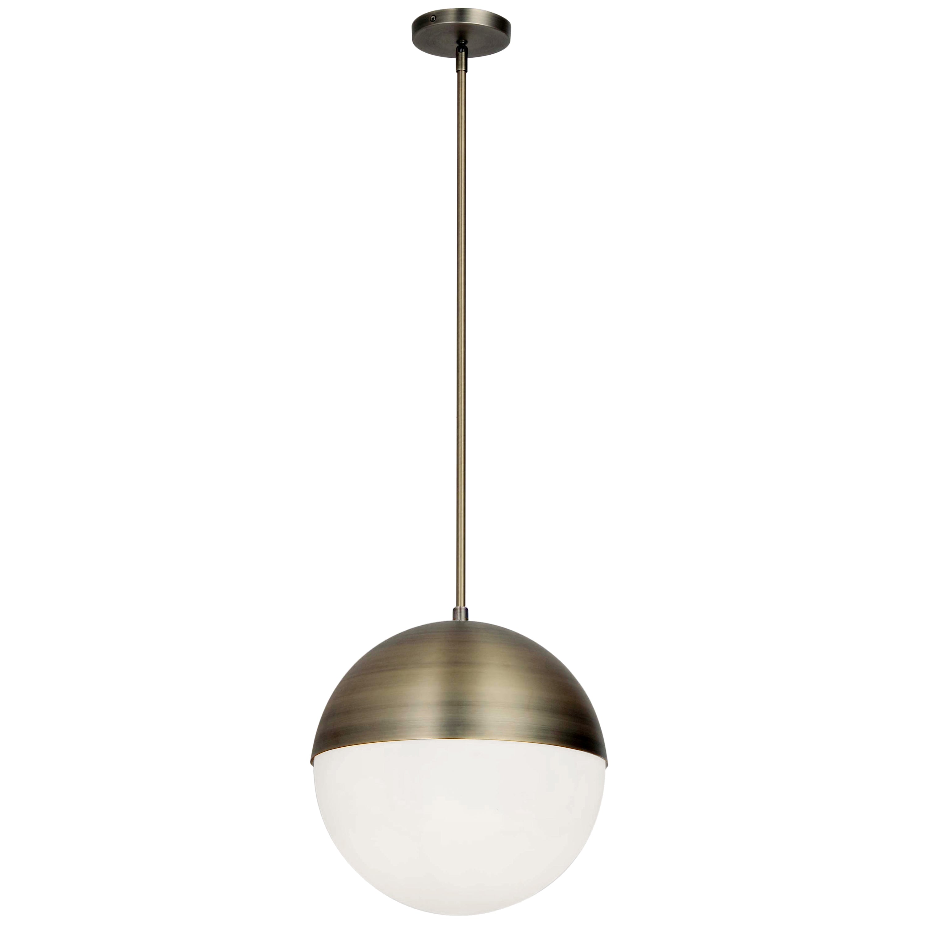 Dainolite Dayana - DAY-143P-AB - 3 Light Pendant, Antique Brass Finish with White Glass - Antique Brass