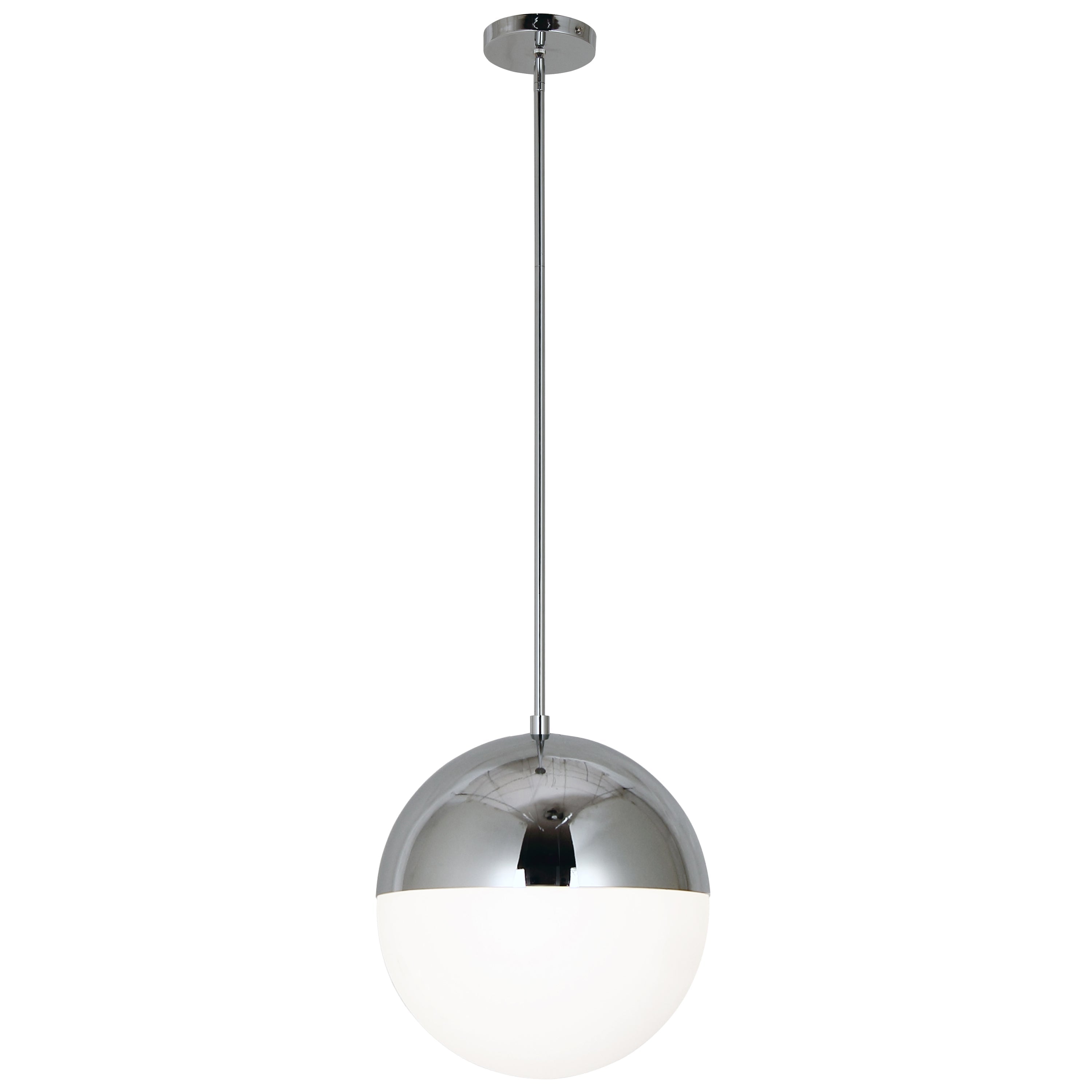 Dainolite Dayana - DAY-143P-PC - 3 Light Pendant, Polished Chrome Finish with White Glass - Polished Chrome