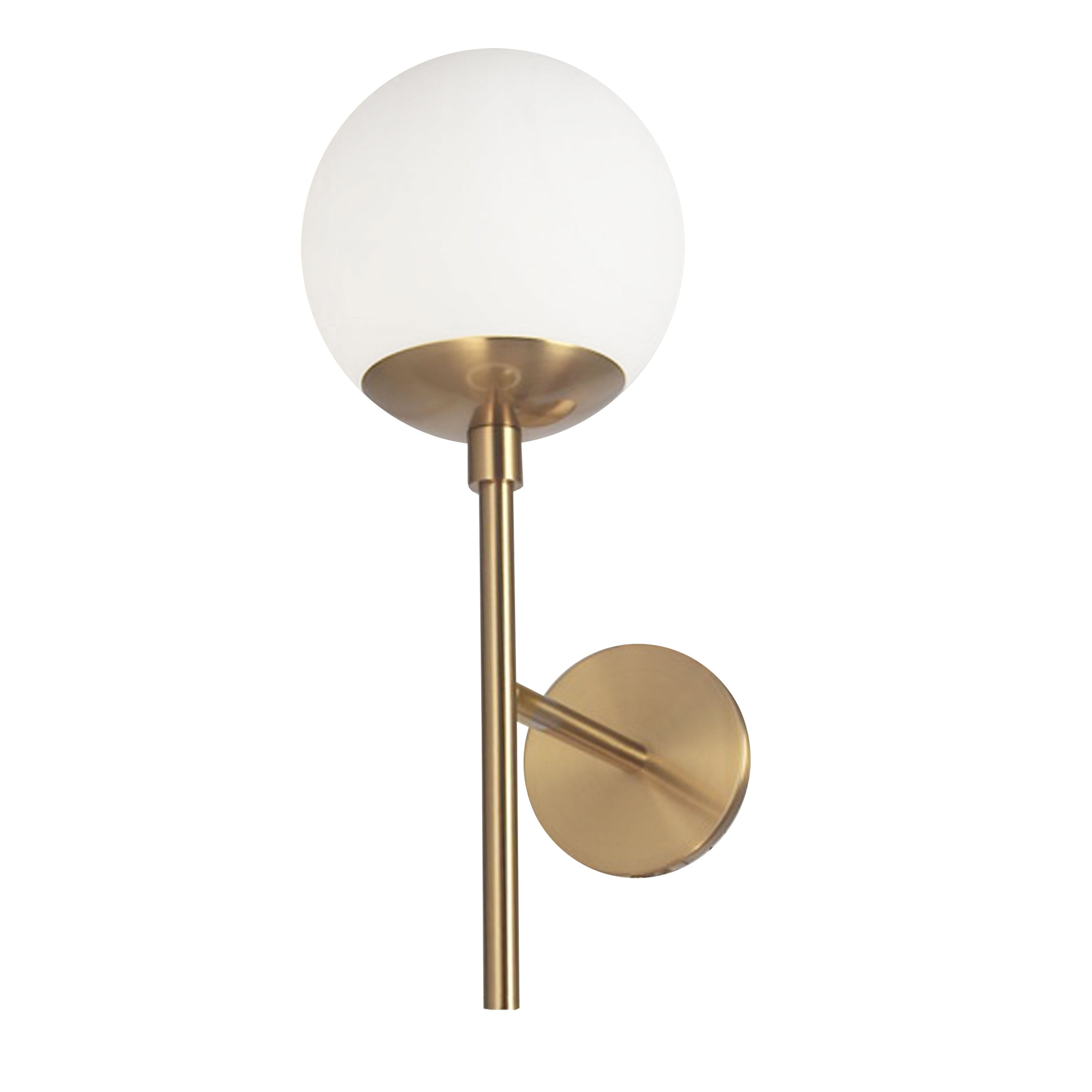 Dainolite Dayana - DAY-161W-AGB - 1 Light Aged Brass Wall Sconce w/ White Glass - Aged Brass