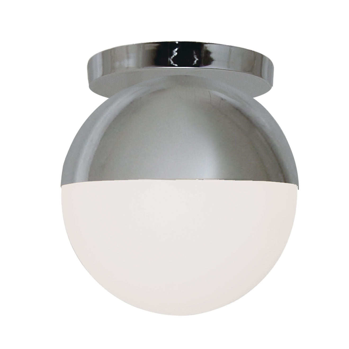 Dainolite Dayana - DAY-71FH-PC - 1 Light Dayana Flush Mount Mount Polished Chrome w/ White Glass - Polished Chrome